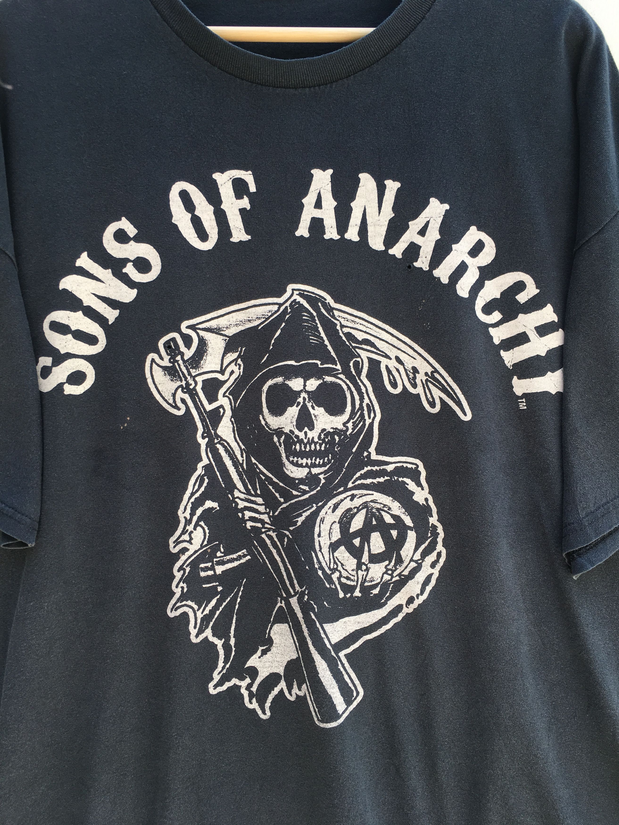 Vintage Vintage Sons of Anarchy logo tshirt black rare Size US XL / EU 56 / 4 - 5 Thumbnail