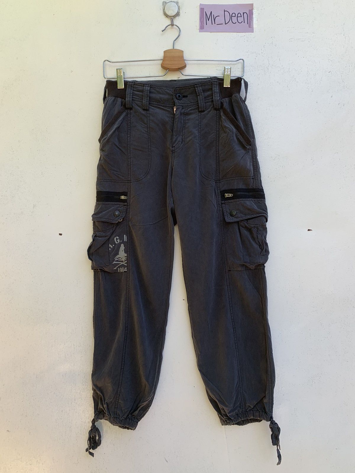 image of Hysteric Glamour Cargo Pocket Pants in Grey, Men's (Size 28)