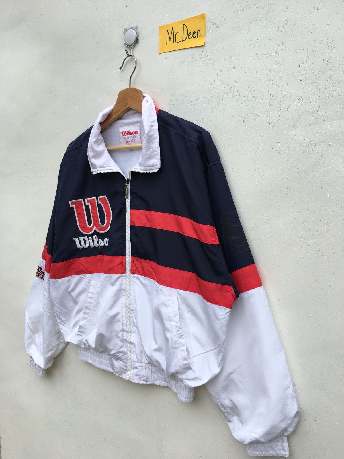 Wilson Vintage 90s Wilson Spellout Windbreaker Size US L / EU 52-54 / 3 - 3 Thumbnail