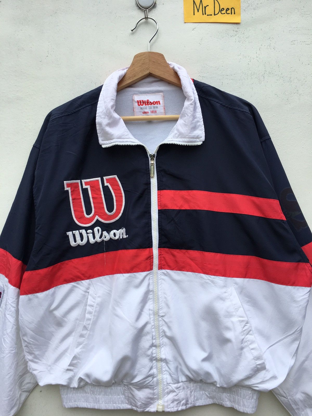 Wilson Vintage 90s Wilson Spellout Windbreaker Size US L / EU 52-54 / 3 - 4 Thumbnail