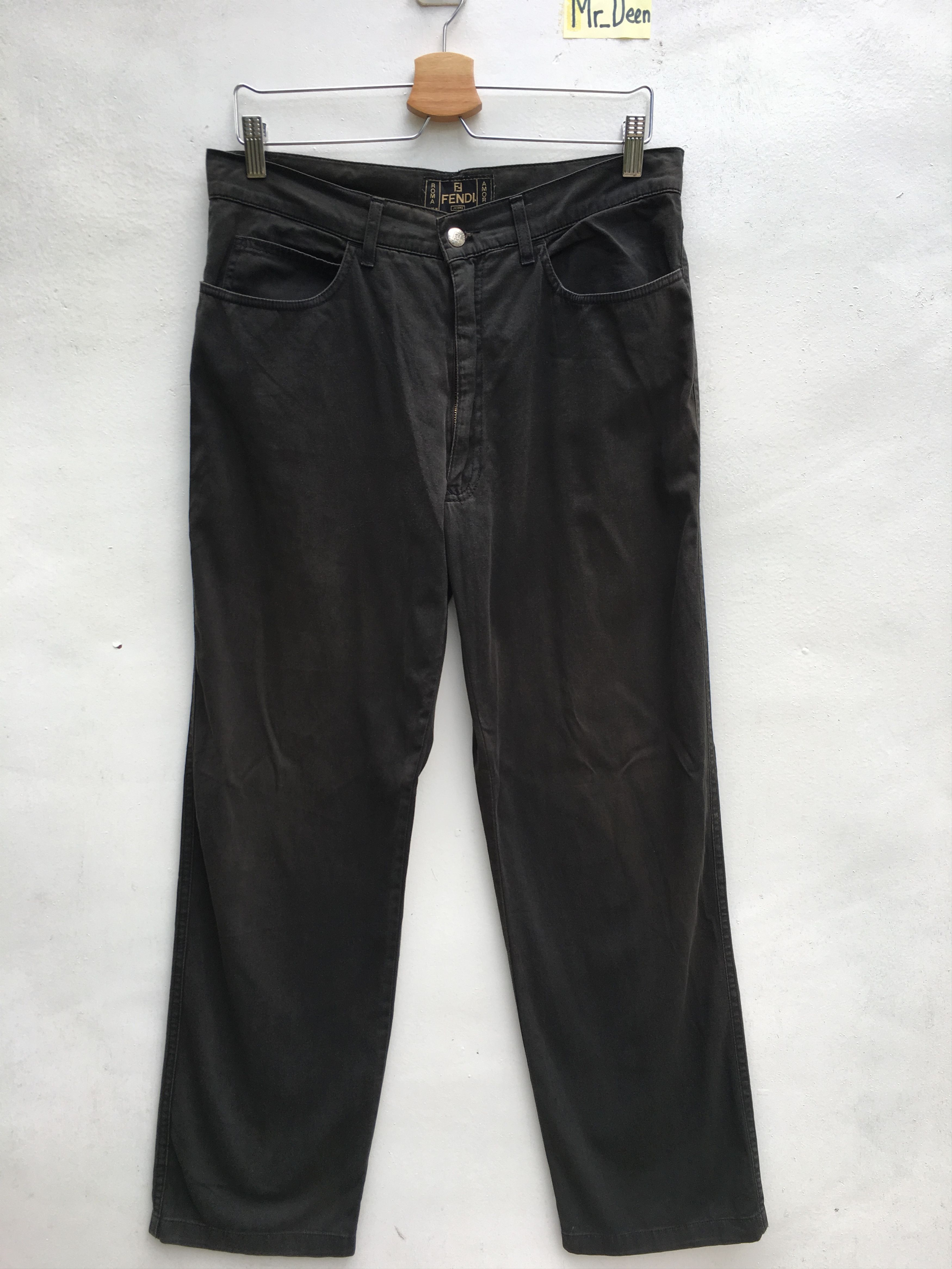 Fendi Vintage FENDI Italy Casual Pants Brown Size US 33 - 2 Thumbnail