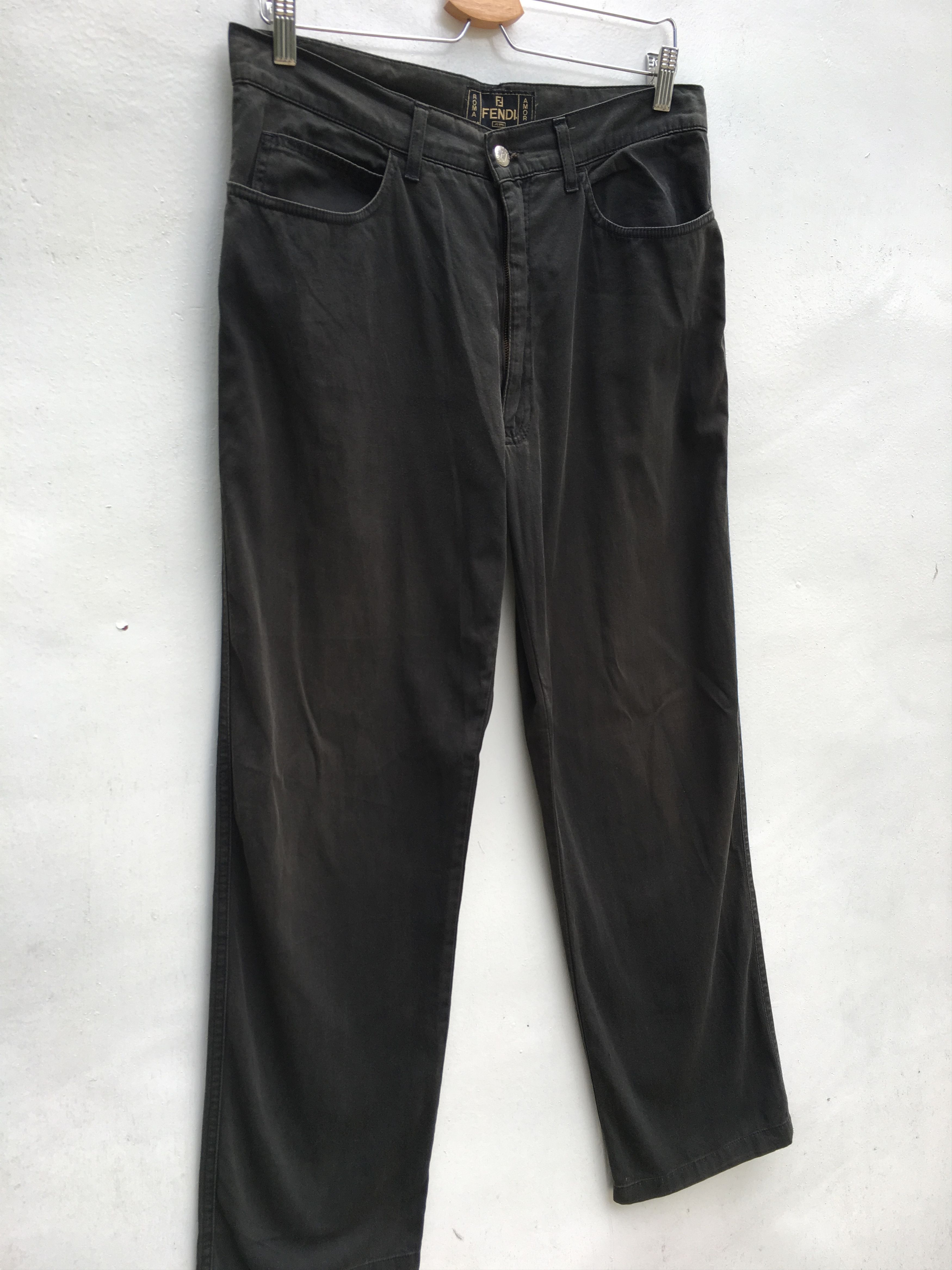 Fendi Vintage FENDI Italy Casual Pants Brown Size US 33 - 3 Thumbnail