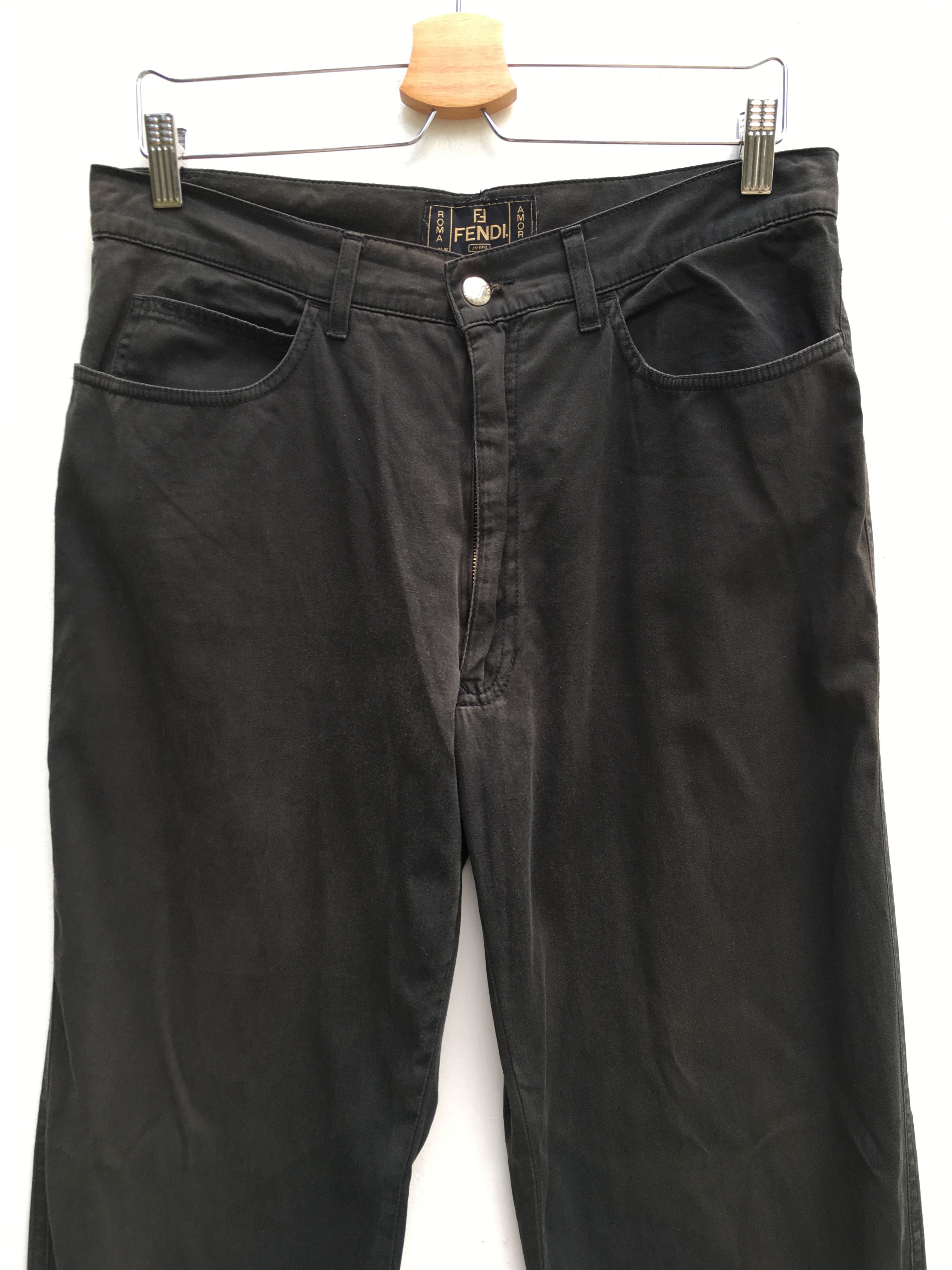 Fendi Vintage FENDI Italy Casual Pants Brown Size US 33 - 6 Thumbnail