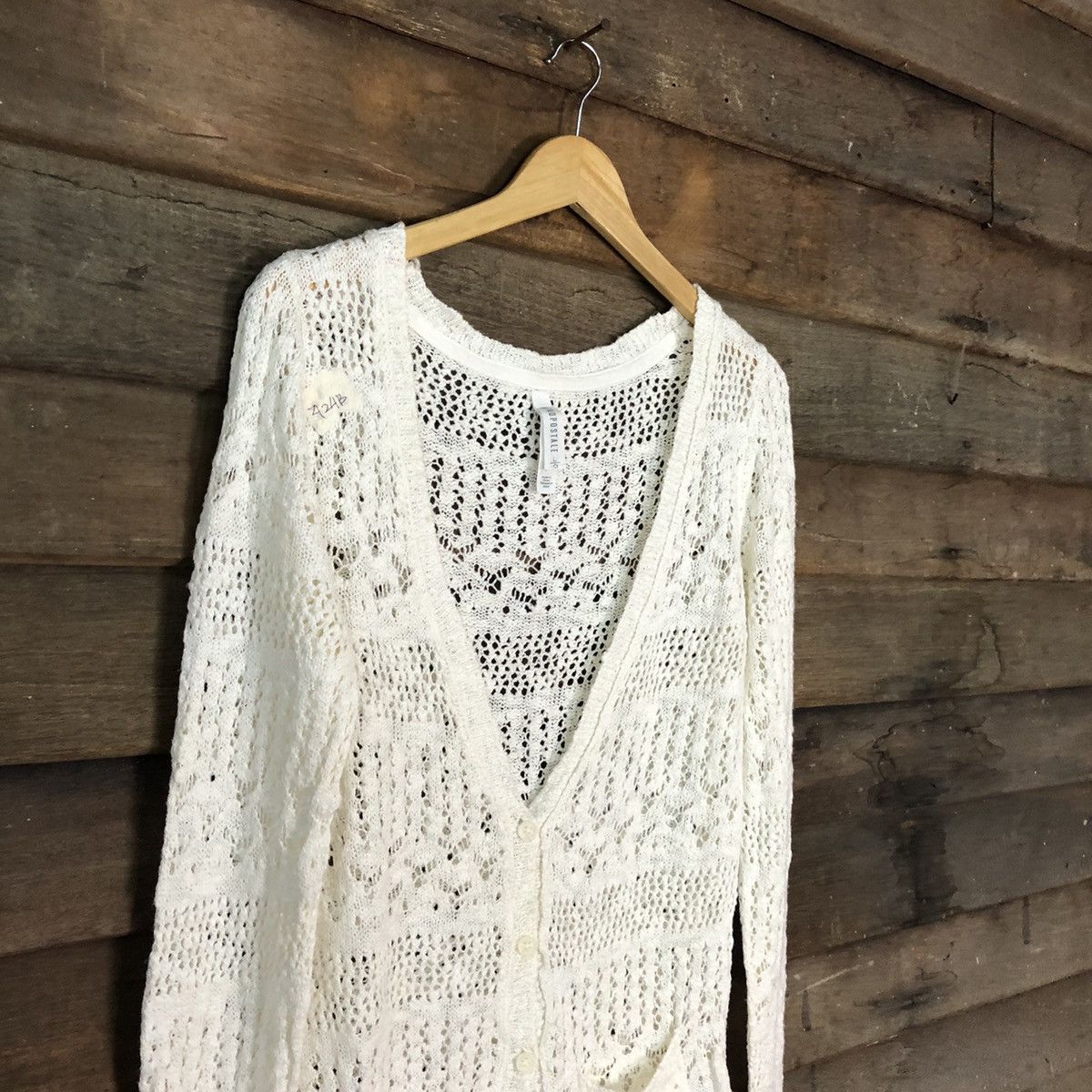 Aeropostale Aeropostale White Cardigan crochet meashnet #424B Size L / US 10 / IT 46 - 6 Thumbnail