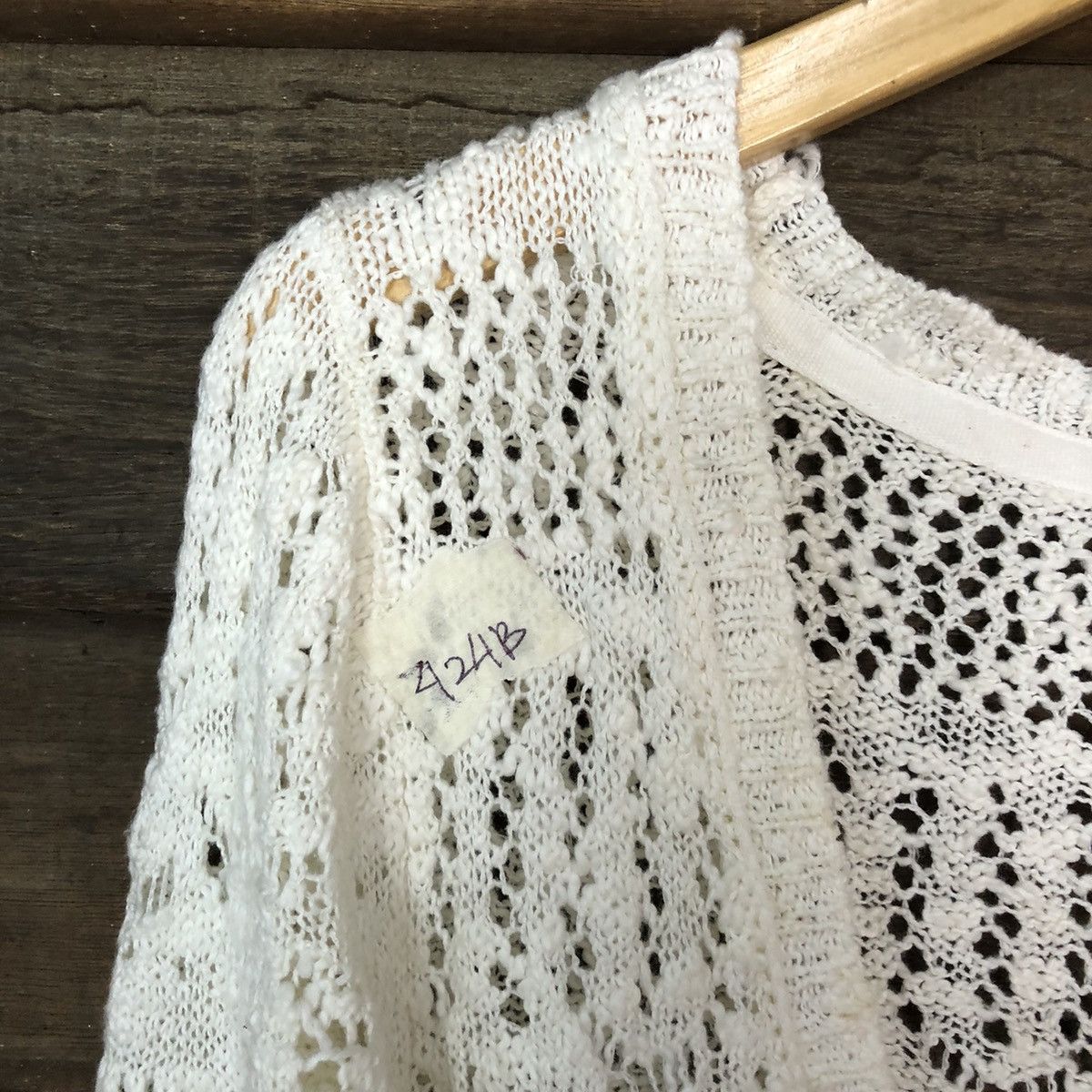 Aeropostale Aeropostale White Cardigan crochet meashnet #424B Size L / US 10 / IT 46 - 7 Thumbnail
