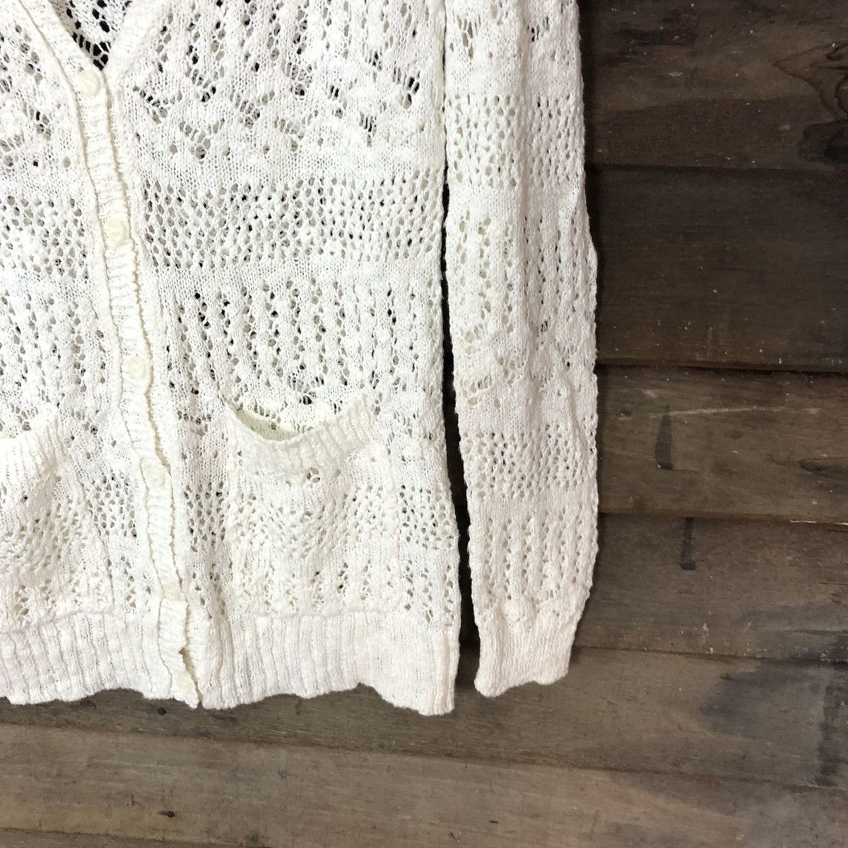Aeropostale Aeropostale White Cardigan crochet meashnet #424B Size L / US 10 / IT 46 - 5 Thumbnail