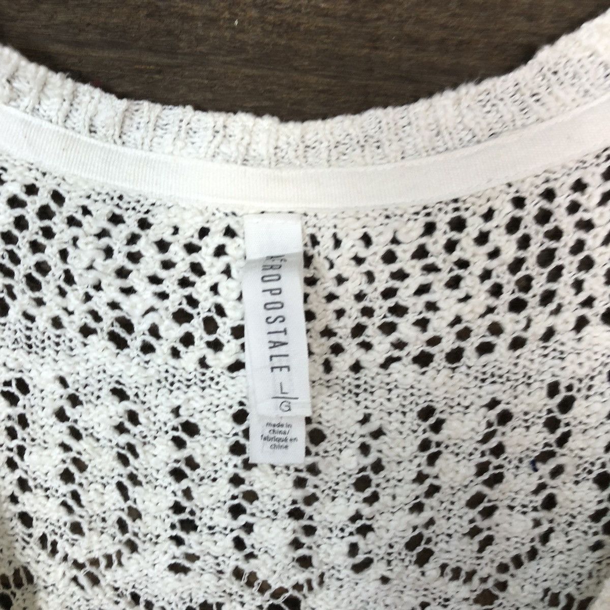Aeropostale Aeropostale White Cardigan crochet meashnet #424B Size L / US 10 / IT 46 - 8 Thumbnail