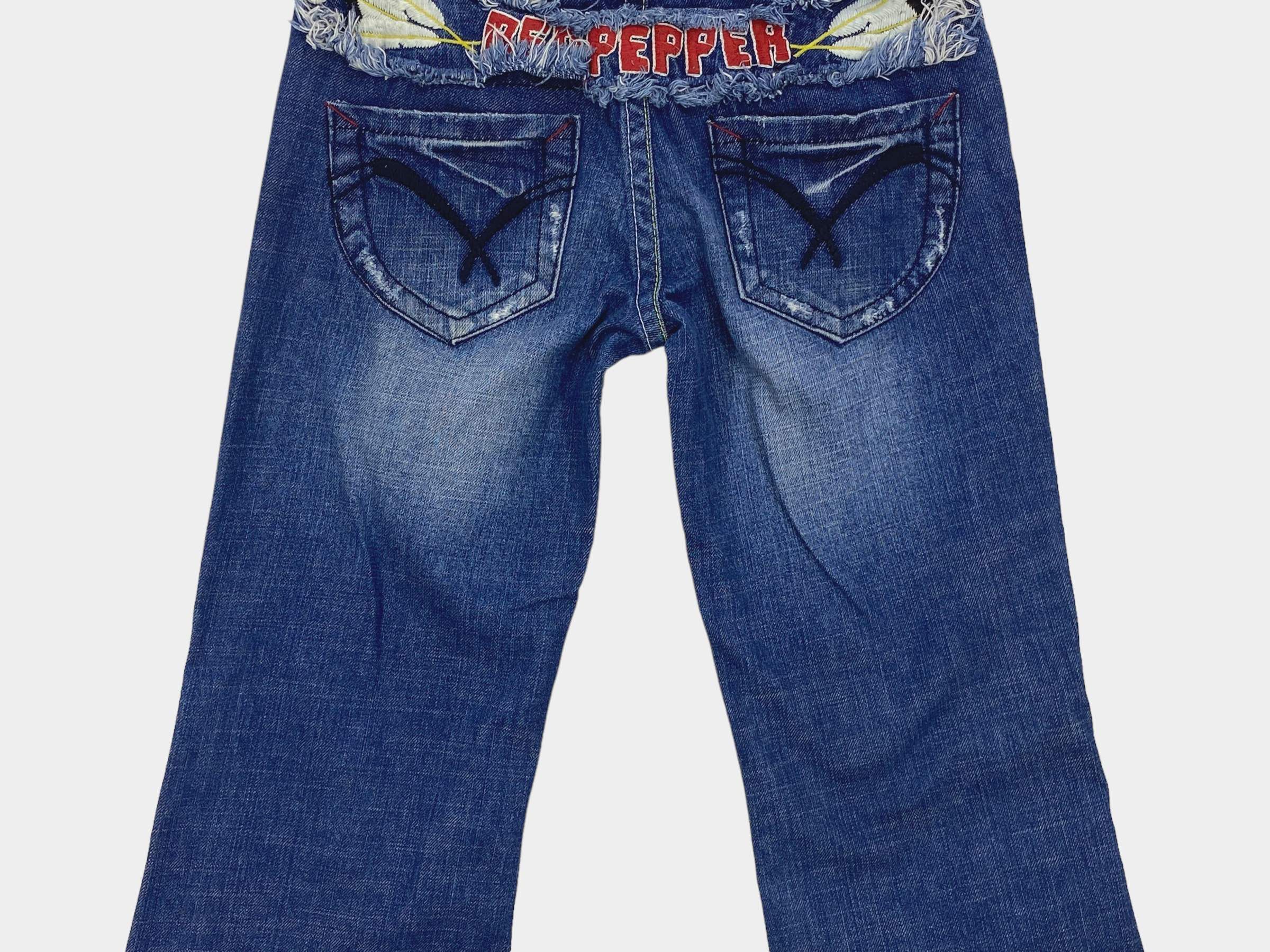 Japanese Brand Red Pepper Bootcut Flare Jeans Japanese Embroidered Jeans Size 28" / US 6 / IT 42 - 10 Thumbnail