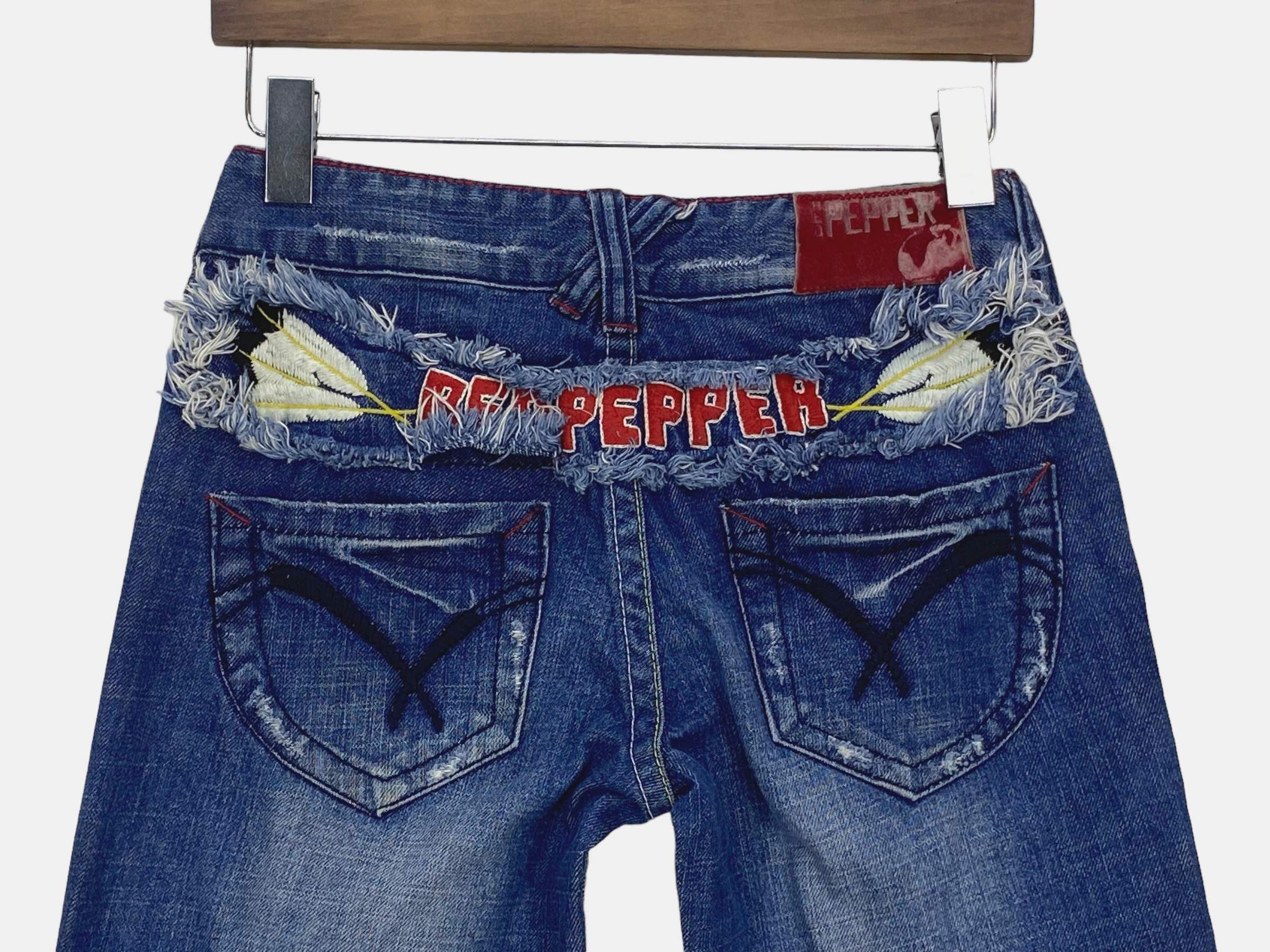 Japanese Brand Red Pepper Bootcut Flare Jeans Japanese Embroidered Jeans Size 28" / US 6 / IT 42 - 7 Thumbnail