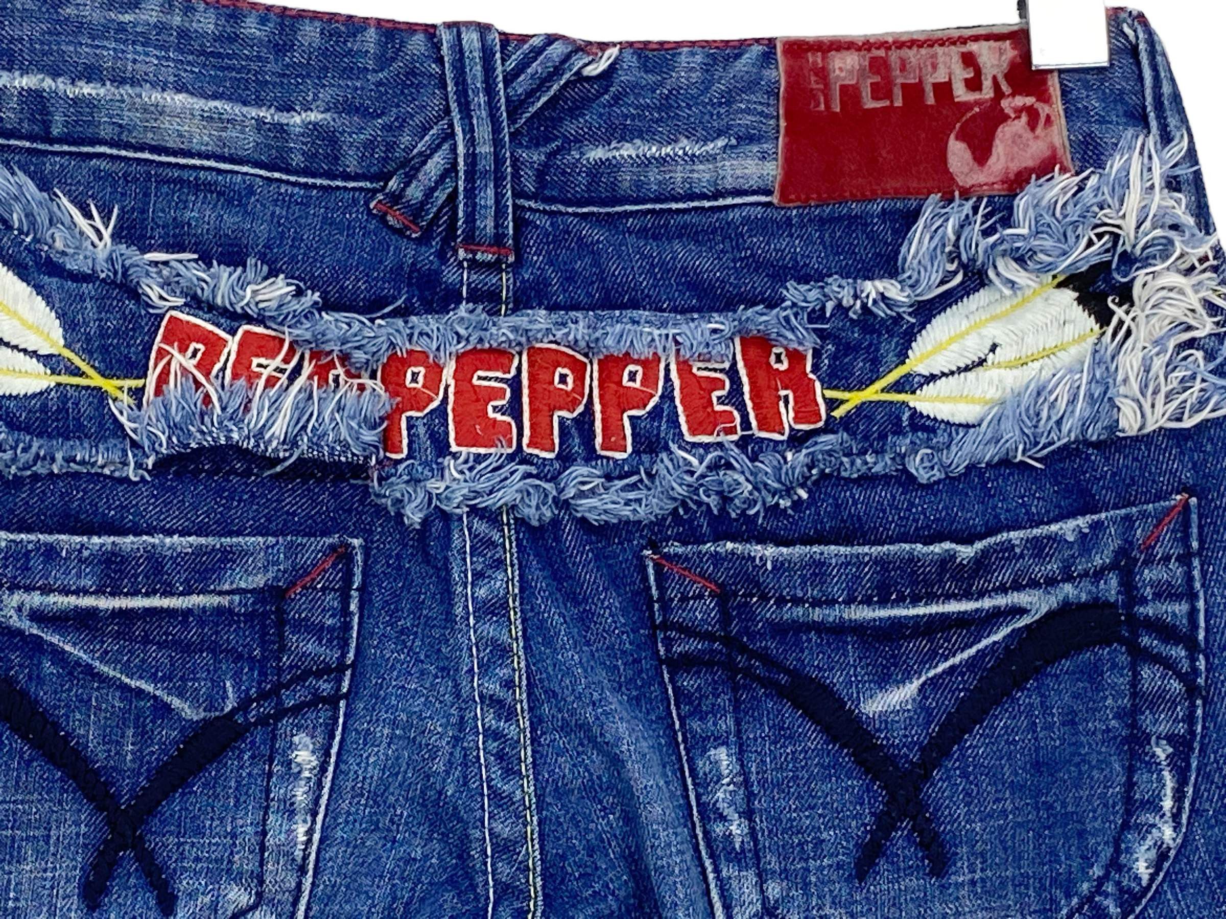 Japanese Brand Red Pepper Bootcut Flare Jeans Japanese Embroidered Jeans Size 28" / US 6 / IT 42 - 9 Thumbnail