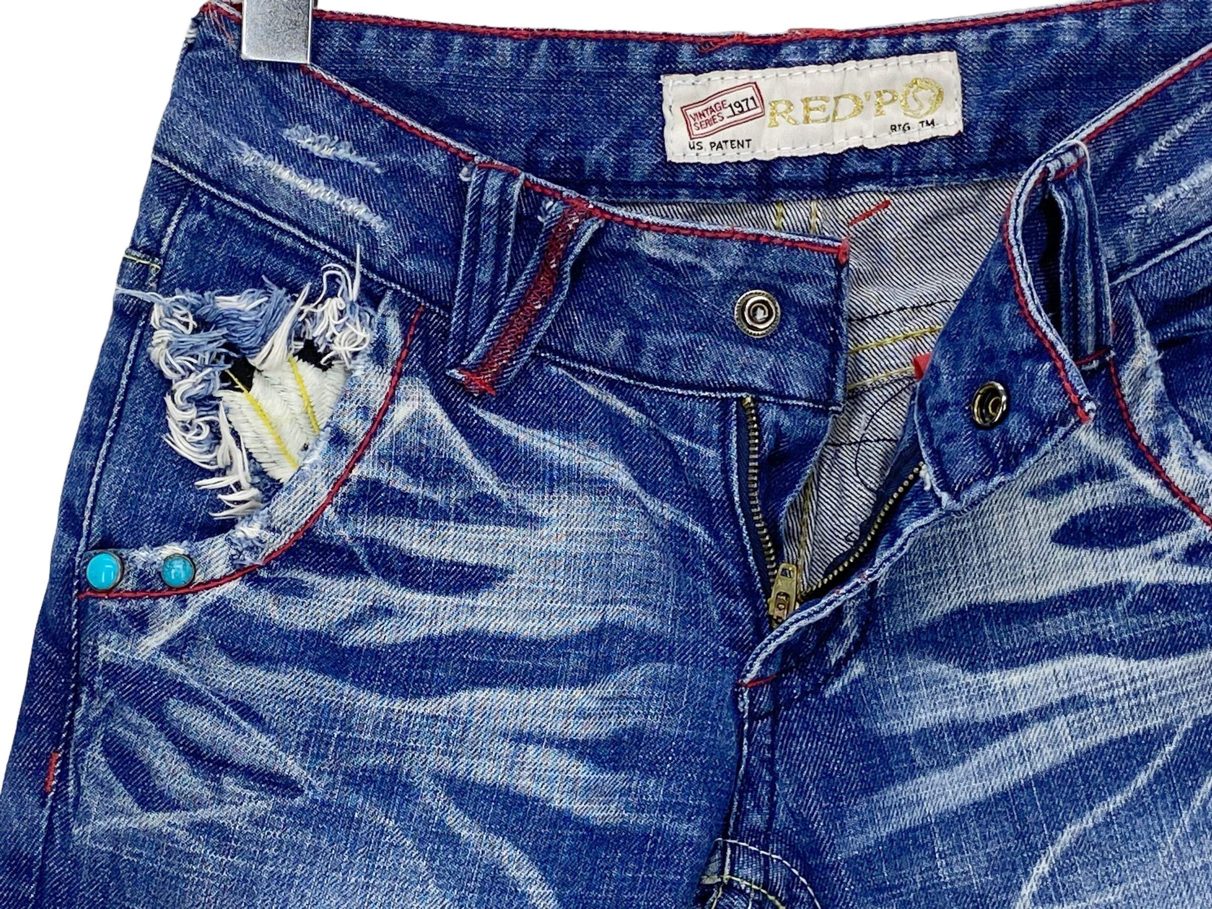 Japanese Brand Red Pepper Bootcut Flare Jeans Japanese Embroidered Jeans Size 28" / US 6 / IT 42 - 12 Thumbnail