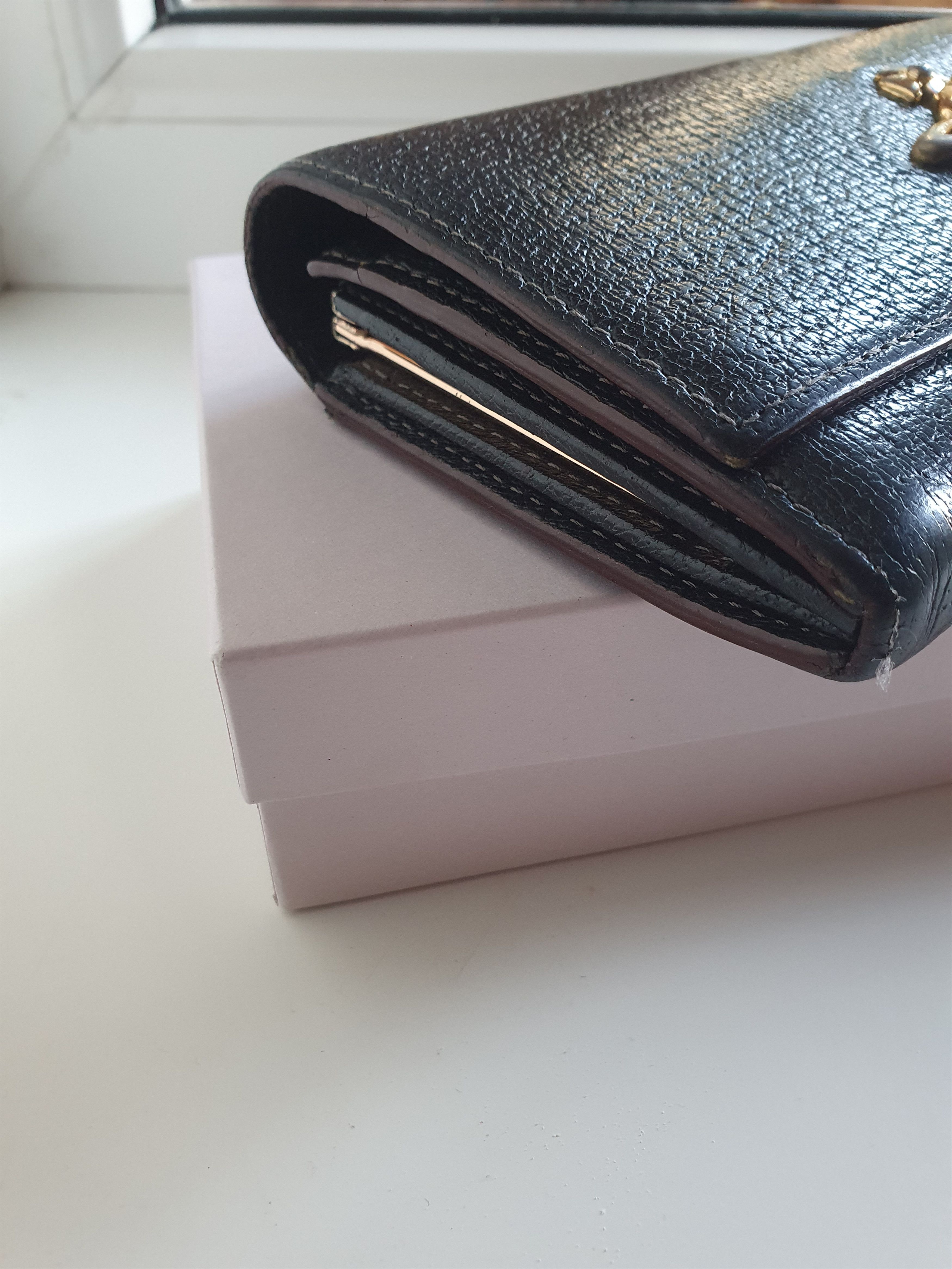 Vivienne Westwood Vivienne Westwood Black Orb Y2k Big Black Leather Wallet Size ONE SIZE - 4 Thumbnail