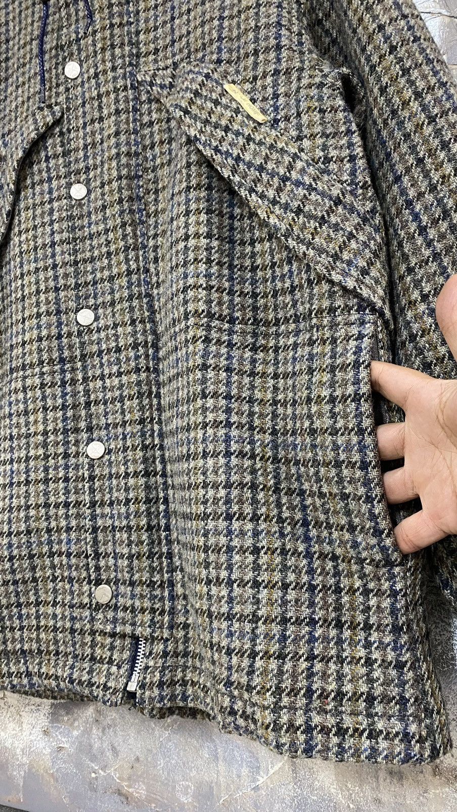 Final Home RARE Final Home X Harris Tweed Houndstooth Jacket Size US S / EU 44-46 / 1 - 9 Thumbnail