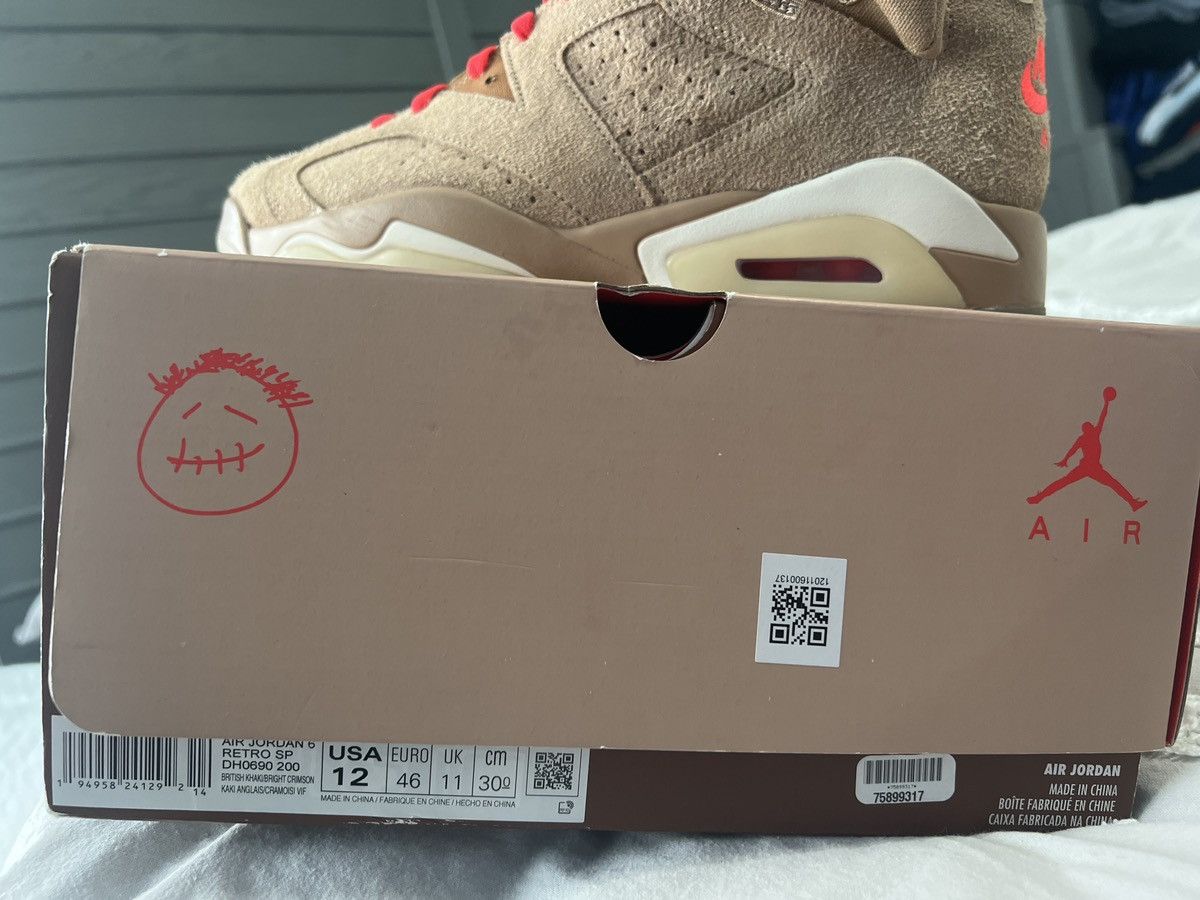 Jordan Brand × Travis Scott Air Jordan 6 Retro Travis Scott British Khaki Size 12 Size US 12 / EU 45 - 8 Thumbnail