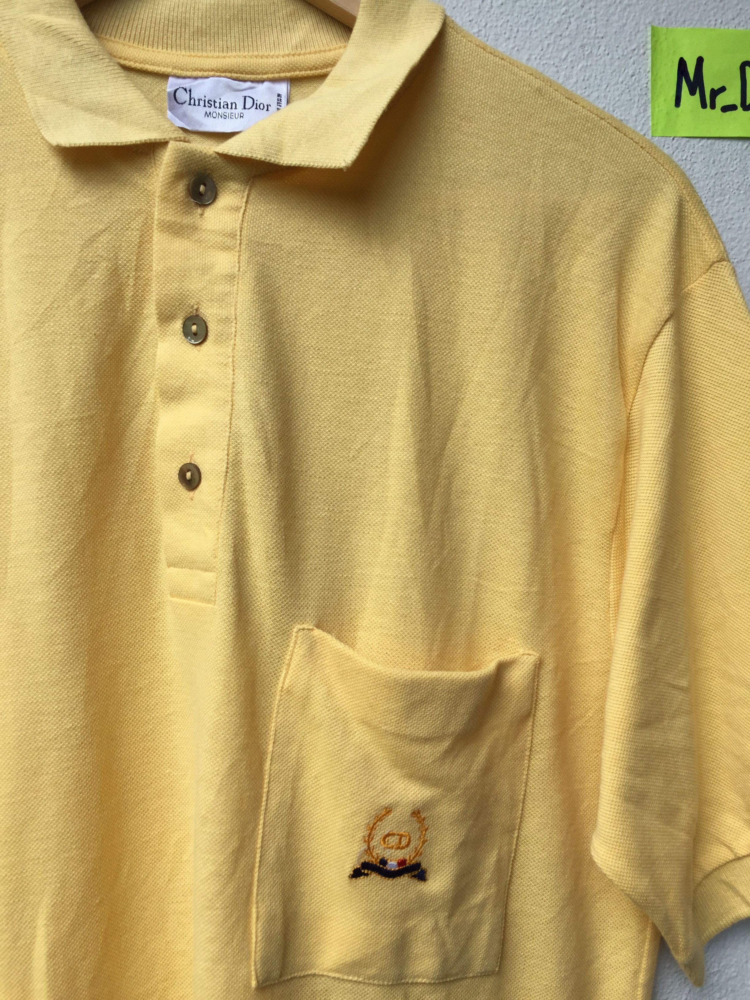 Christian Dior Monsieur Vintage CHRISTIAN DIOR Yellow Polo Shirt size M Size US M / EU 48-50 / 2 - 4 Thumbnail