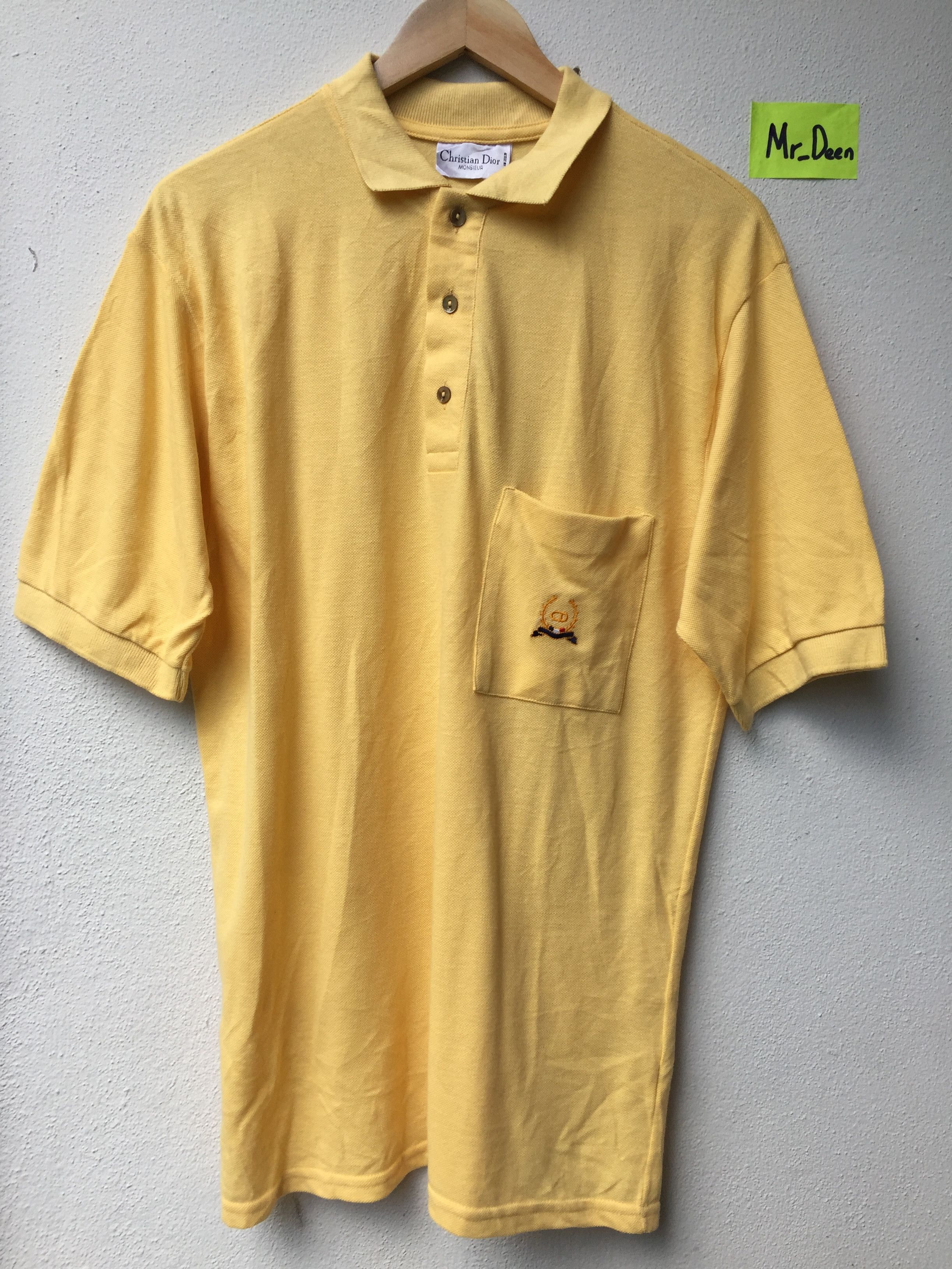 Christian Dior Monsieur Vintage CHRISTIAN DIOR Yellow Polo Shirt size M Size US M / EU 48-50 / 2 - 1 Thumbnail