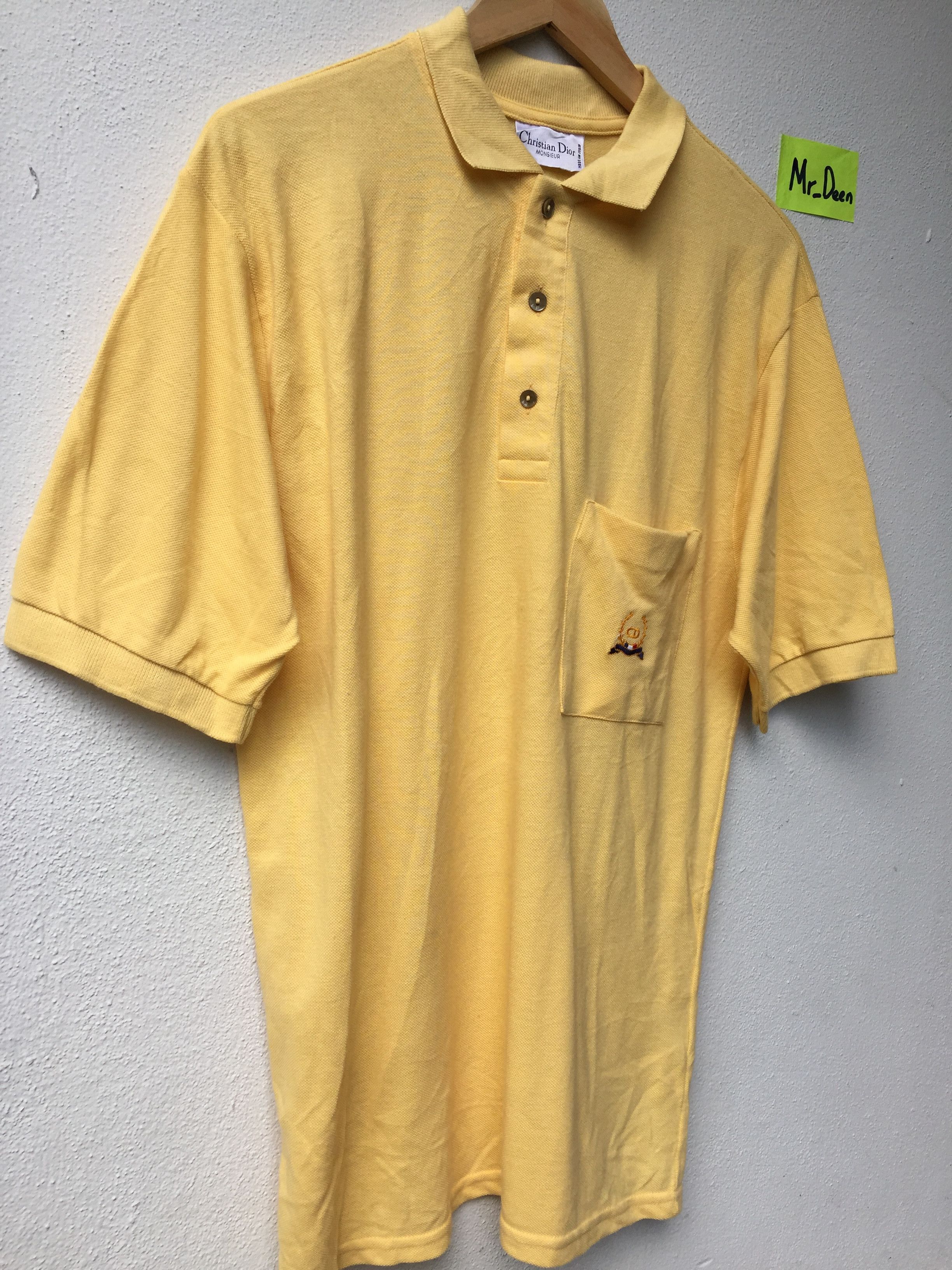 Christian Dior Monsieur Vintage CHRISTIAN DIOR Yellow Polo Shirt size M Size US M / EU 48-50 / 2 - 2 Thumbnail