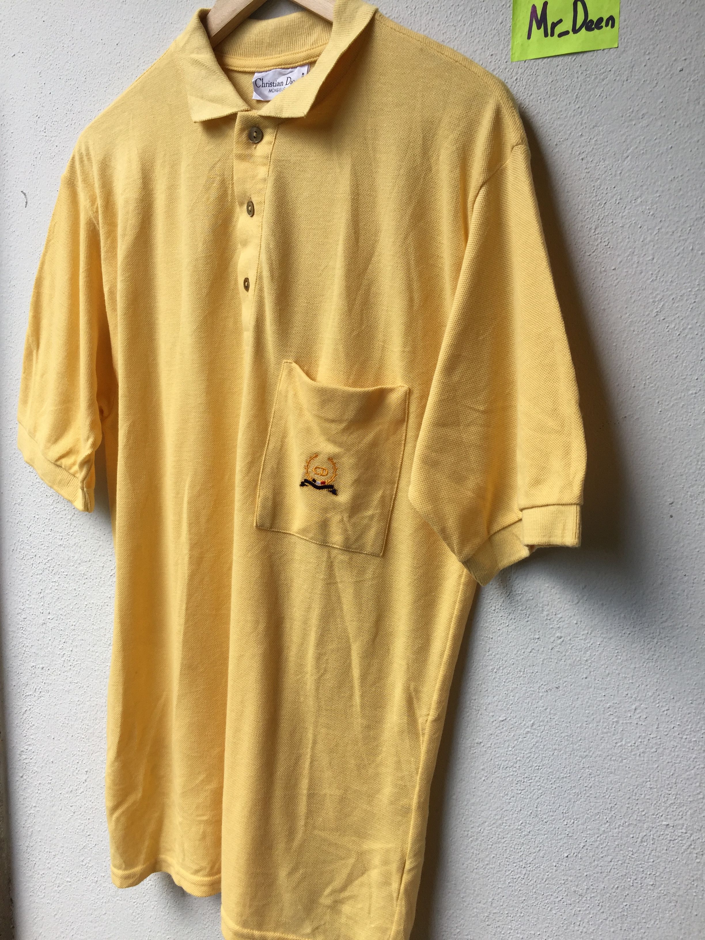 Christian Dior Monsieur Vintage CHRISTIAN DIOR Yellow Polo Shirt size M Size US M / EU 48-50 / 2 - 3 Thumbnail