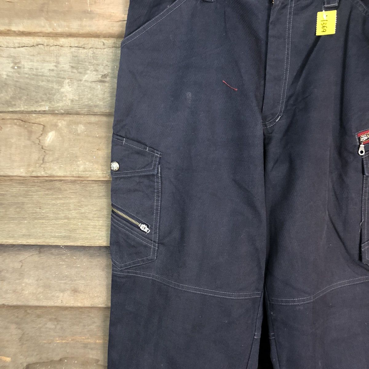 Japanese Brand DLL Jawin Blue Cargo Multipocket Pants #1369 Size US 31 - 4 Thumbnail