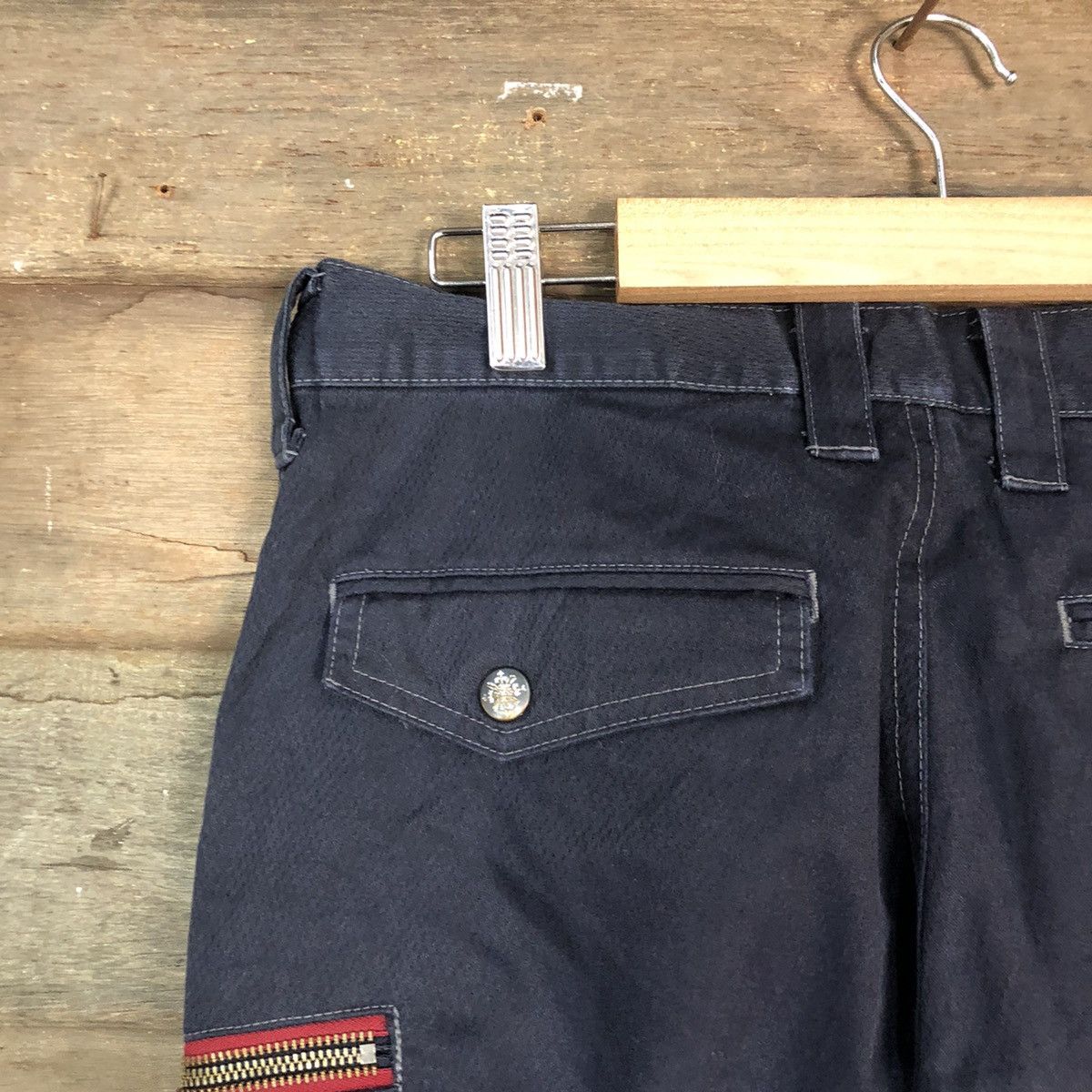 Japanese Brand DLL Jawin Blue Cargo Multipocket Pants #1369 Size US 31 - 12 Thumbnail