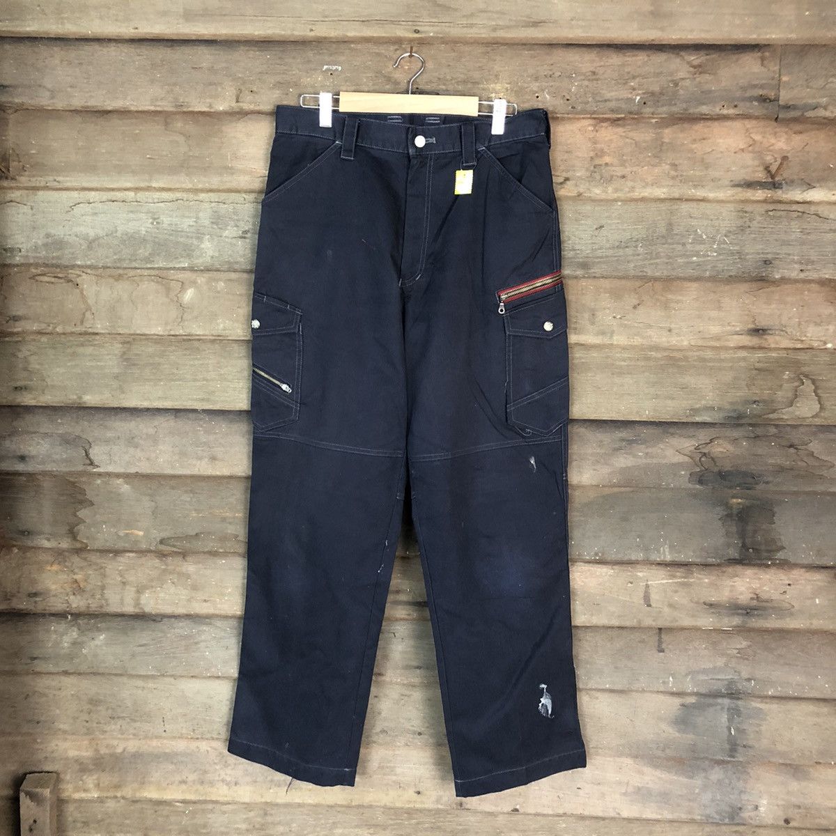 Japanese Brand DLL Jawin Blue Cargo Multipocket Pants #1369 Size US 31 - 1 Thumbnail