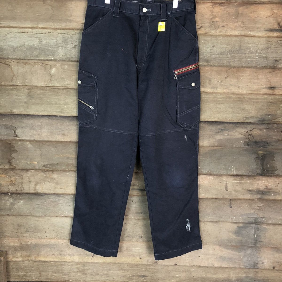 Japanese Brand DLL Jawin Blue Cargo Multipocket Pants #1369 Size US 31 - 3 Thumbnail