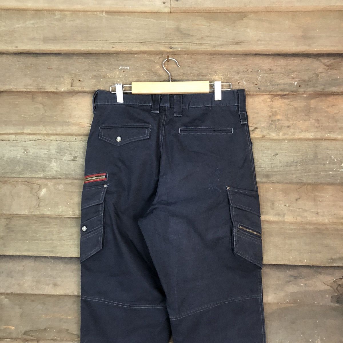 Japanese Brand DLL Jawin Blue Cargo Multipocket Pants #1369 Size US 31 - 10 Thumbnail