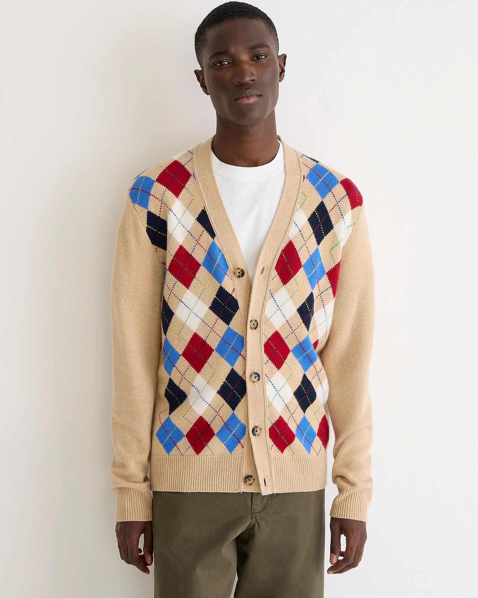 CREW Men's Limited-Edition Cashmere Cardigan Sweater M