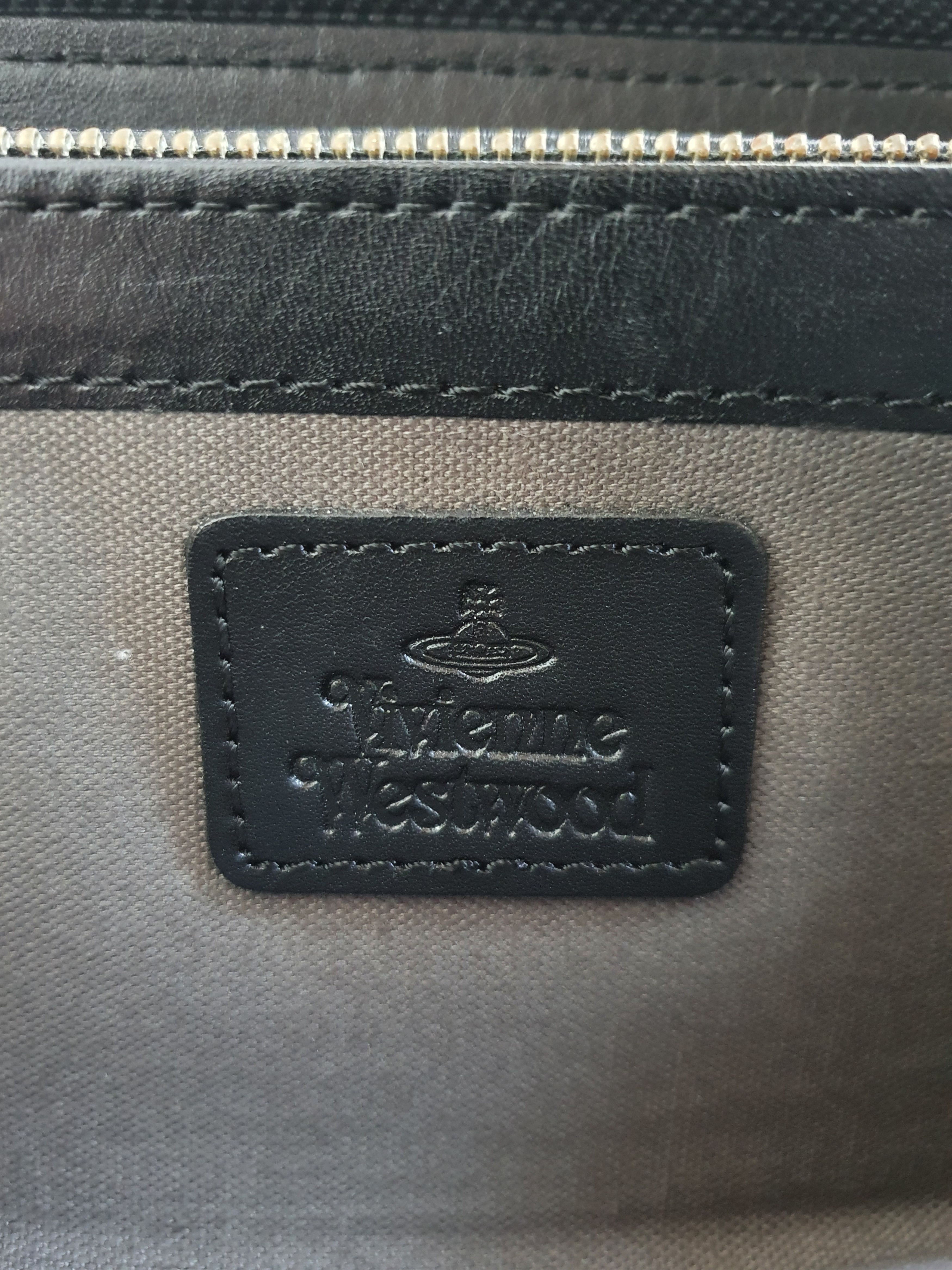Vivienne Westwood Vivienne Westwood Multilogo Brown/Black Y2k Leather Wallet Size ONE SIZE - 6 Thumbnail