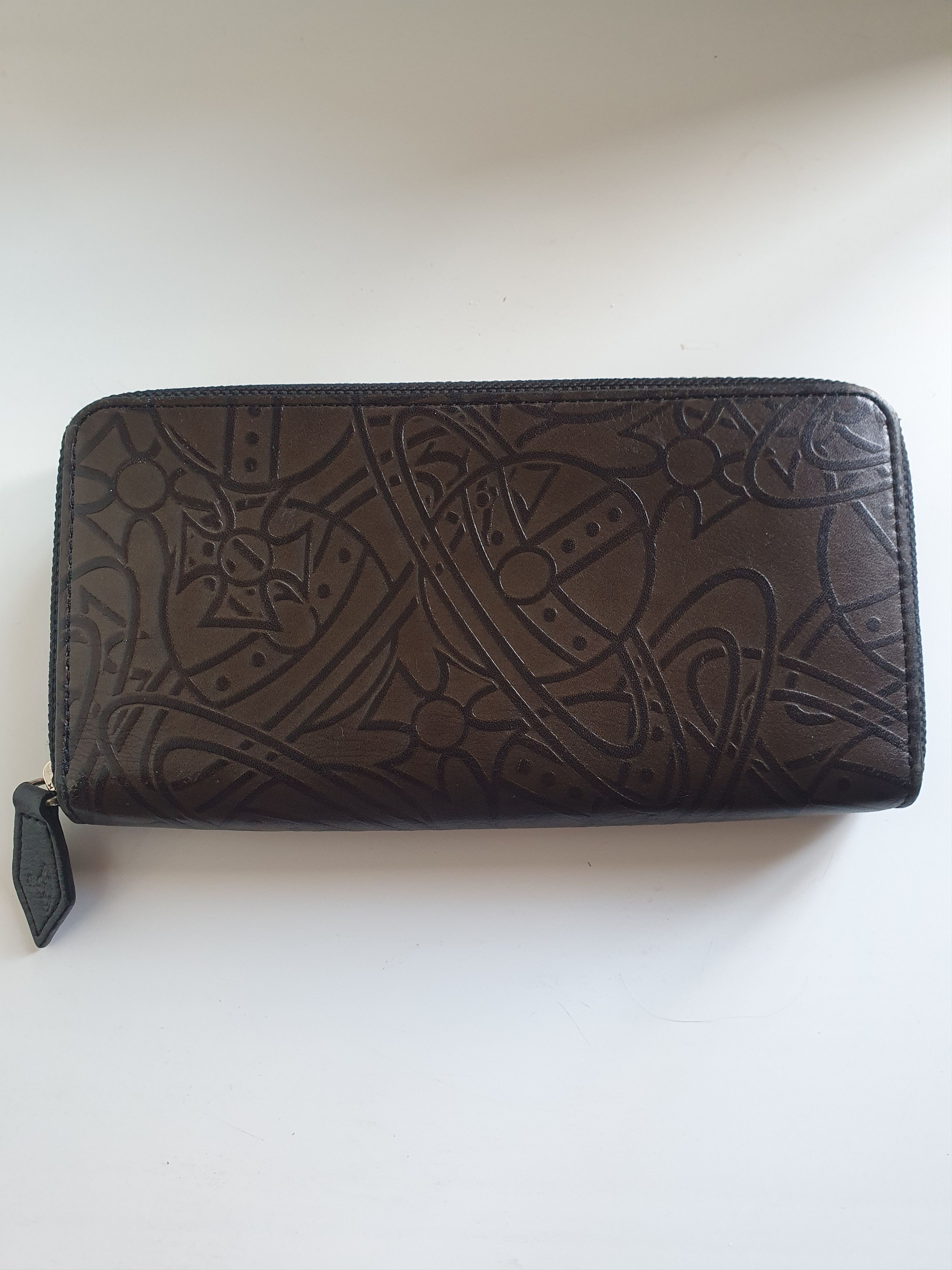 Vivienne Westwood Vivienne Westwood Multilogo Brown/Black Y2k Leather Wallet Size ONE SIZE - 1 Thumbnail