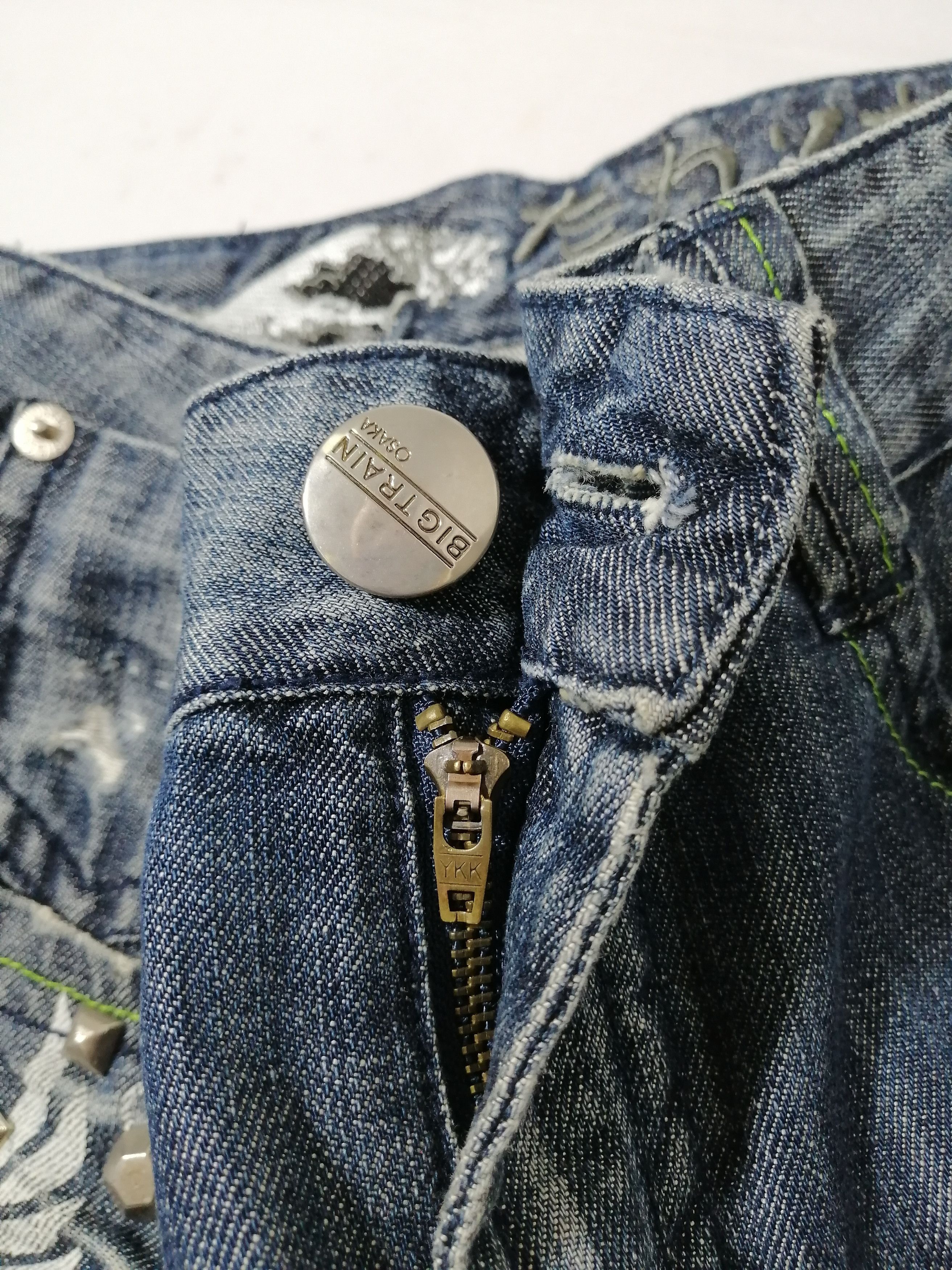 Japanese Brand Osaka Big Train Nice Design Denim Jeans Size US 33 - 4 Thumbnail