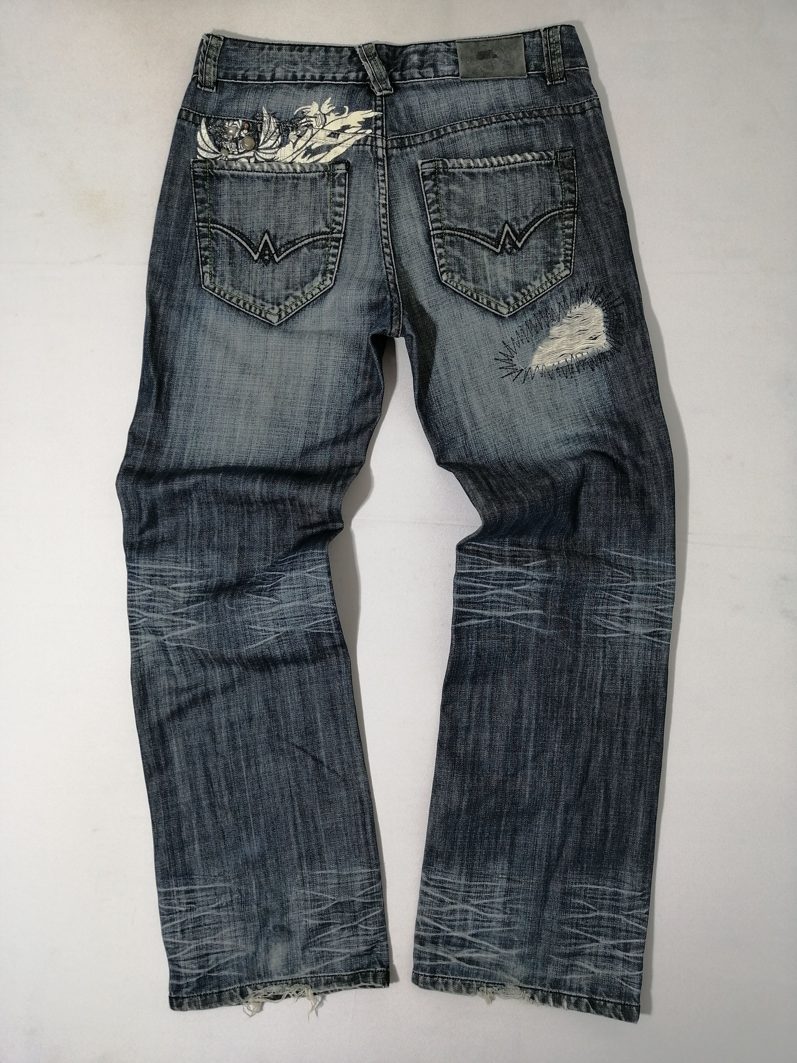 Japanese Brand Osaka Big Train Nice Design Denim Jeans Size US 33 - 3 Thumbnail