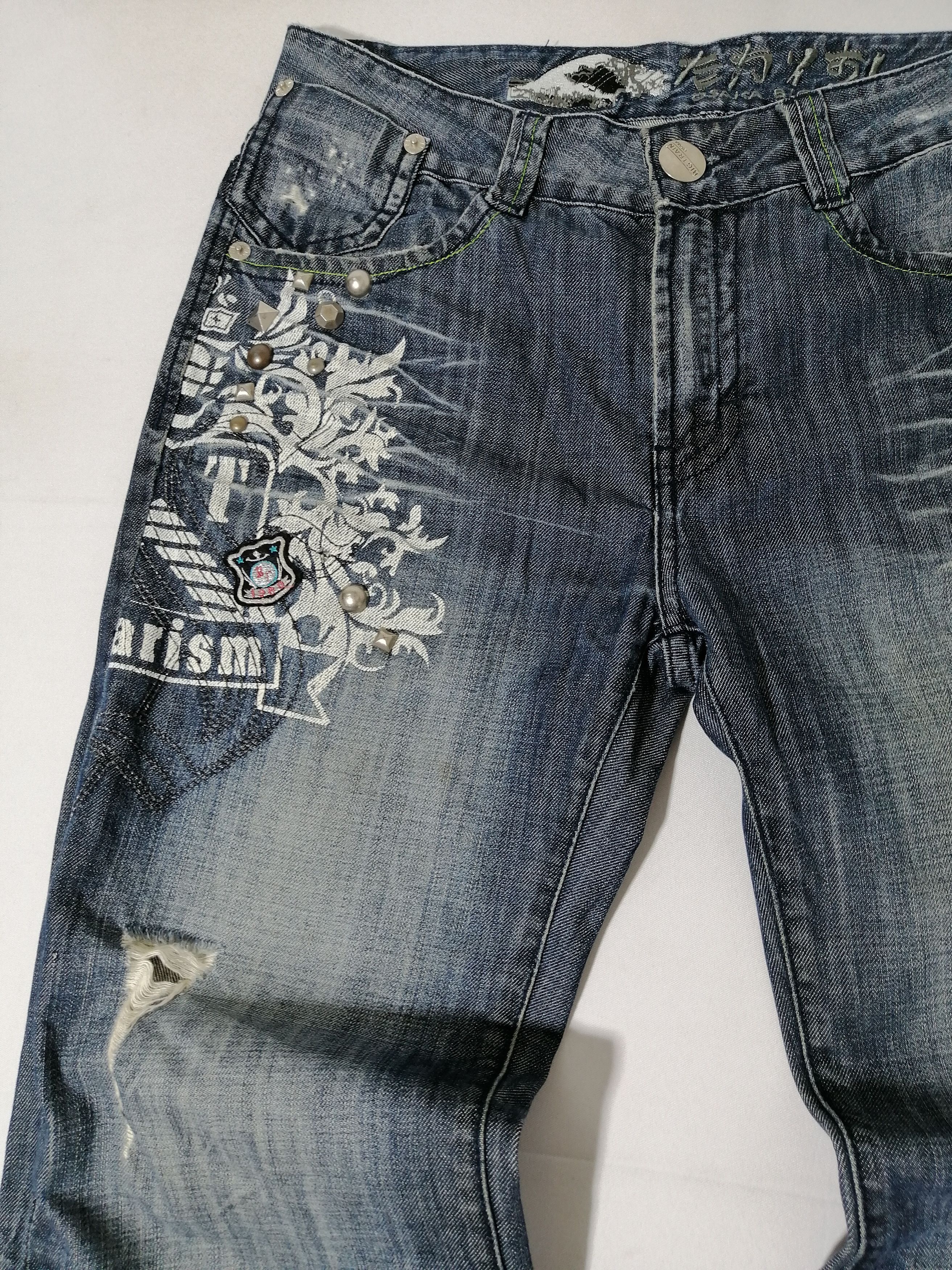 Japanese Brand Osaka Big Train Nice Design Denim Jeans Size US 33 - 2 Thumbnail