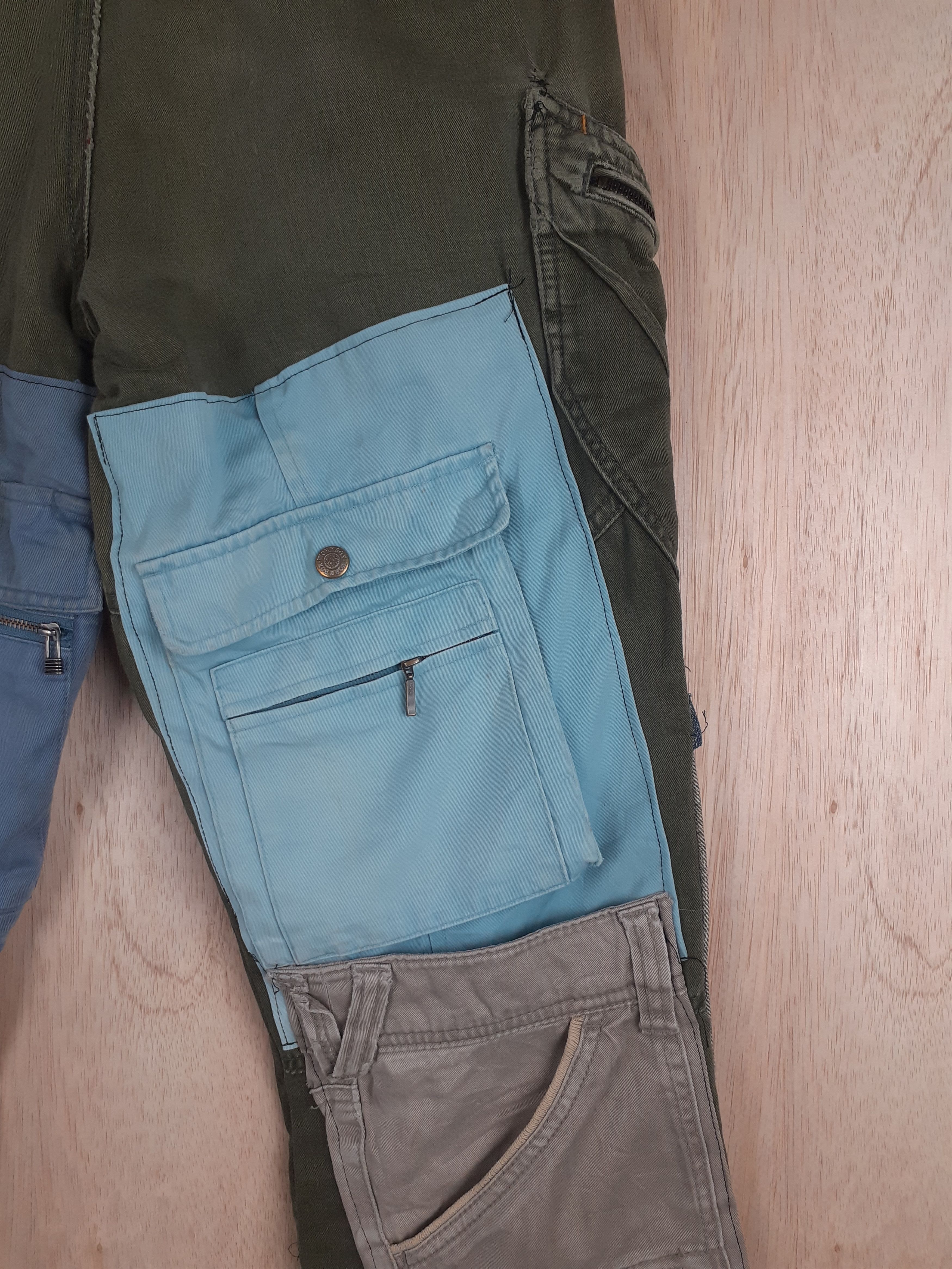 Japanese Brand DL TS Design reworked multipocket custom cargo pants #S246 Size US 32 / EU 48 - 13 Thumbnail