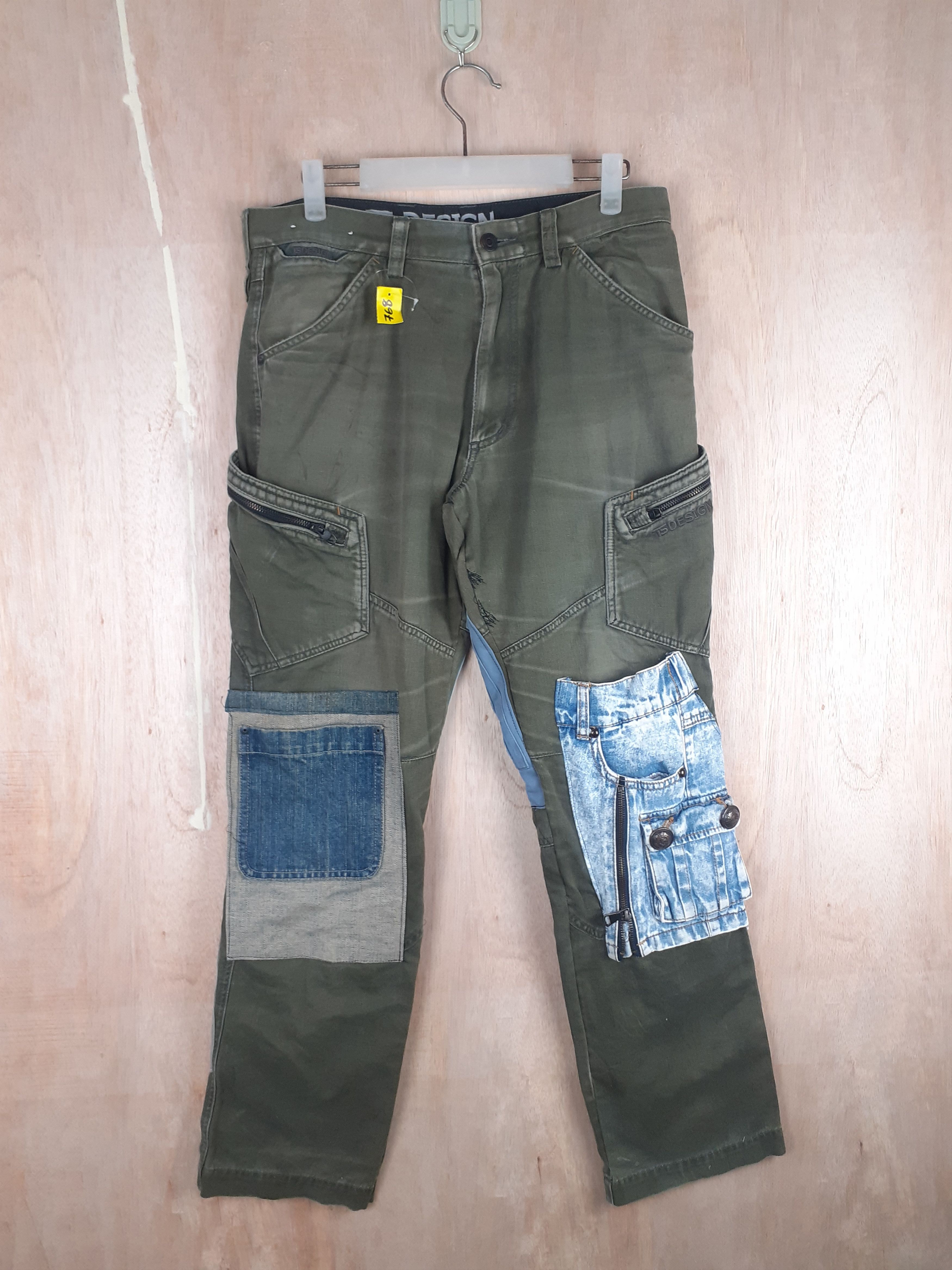 Japanese Brand DL TS Design reworked multipocket custom cargo pants #S246 Size US 32 / EU 48 - 1 Thumbnail
