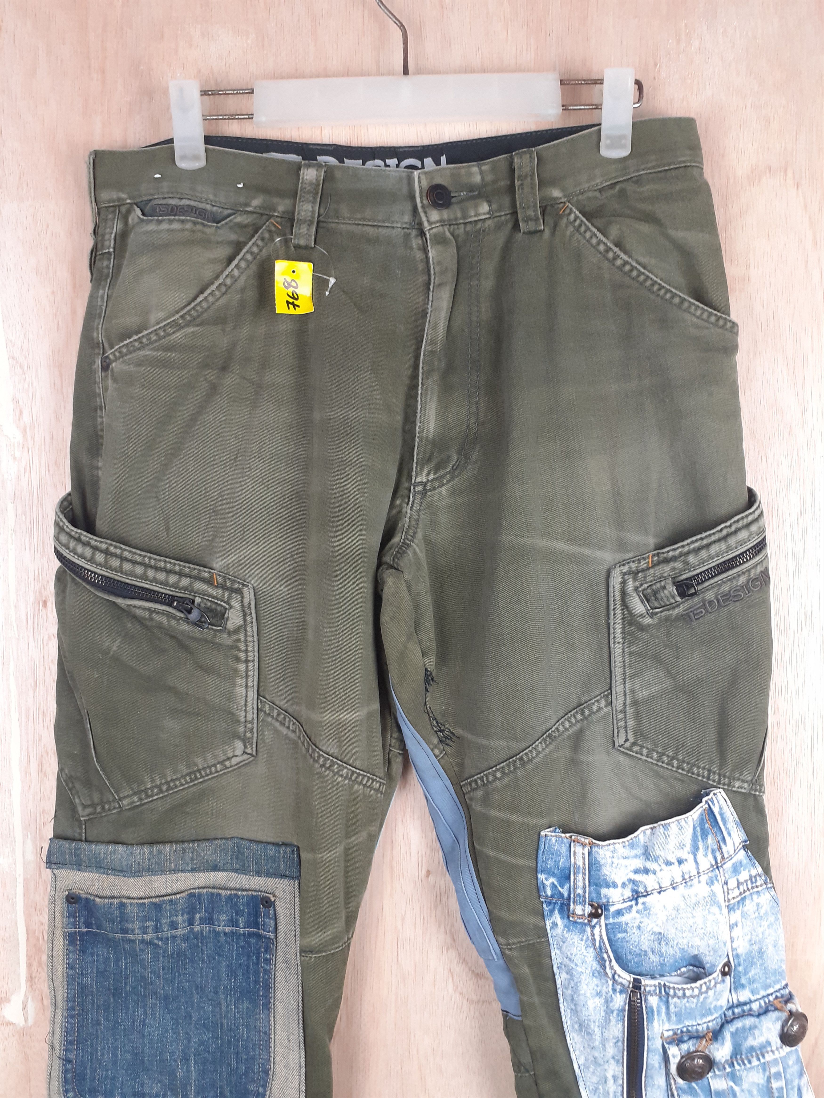Japanese Brand DL TS Design reworked multipocket custom cargo pants #S246 Size US 32 / EU 48 - 2 Thumbnail