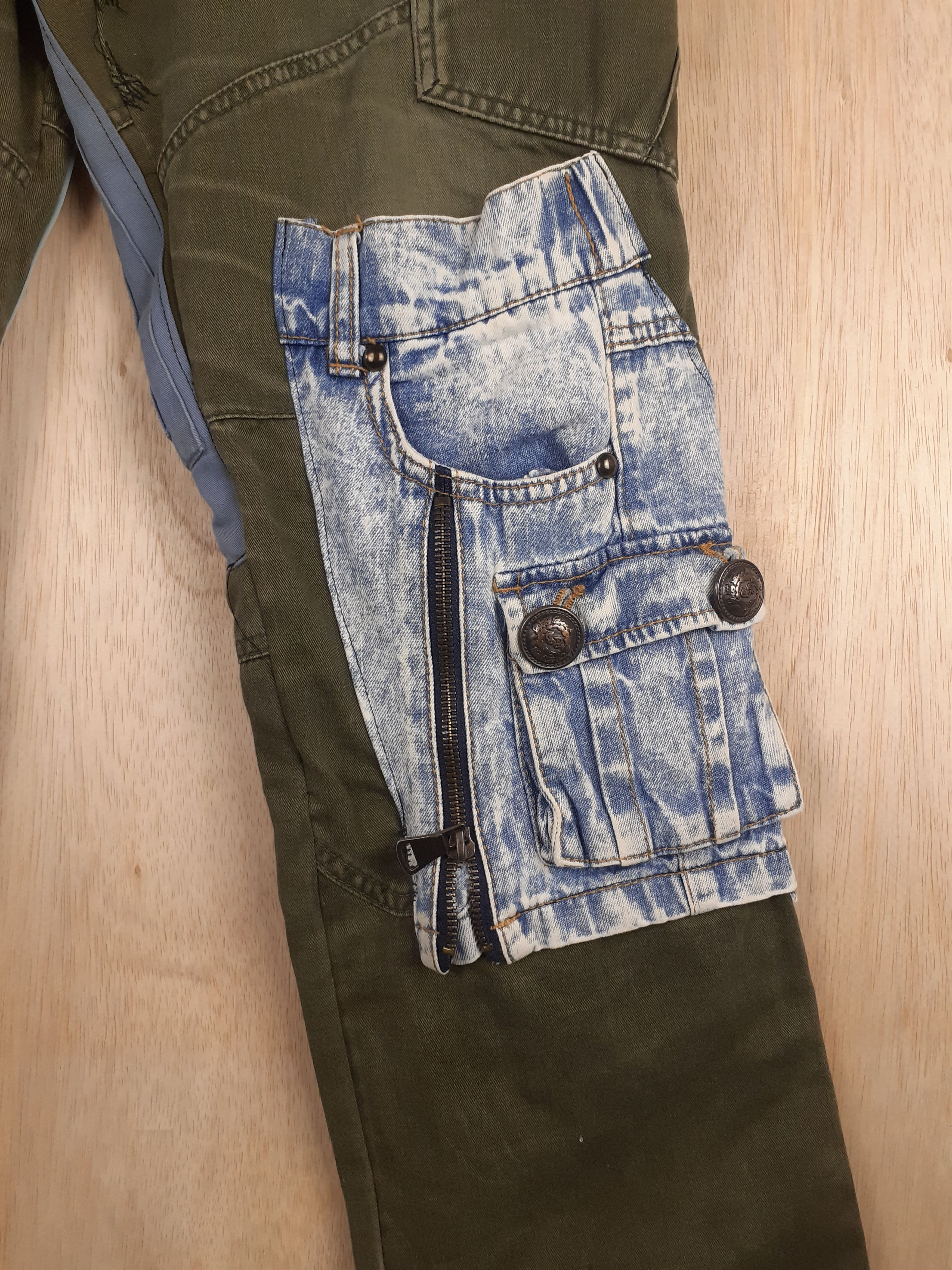 Japanese Brand DL TS Design reworked multipocket custom cargo pants #S246 Size US 32 / EU 48 - 8 Thumbnail