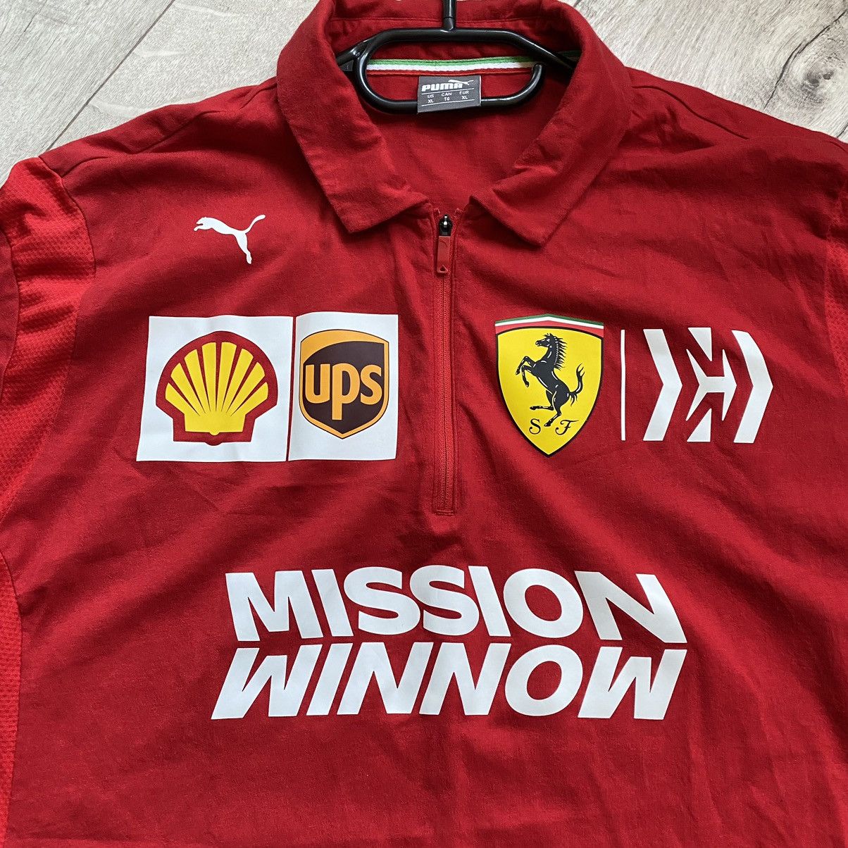 PUMA FERRARI UPS SHELL MISSION PIRELLI RACING POLO T SHIRT