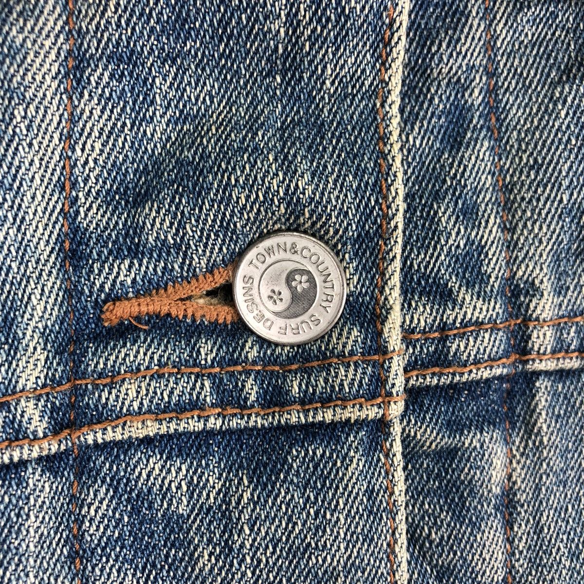 Vintage Vintage T&C Surf Design Denim Jacket Fleece Lining Size US XS / EU 42 / 0 - 10 Thumbnail