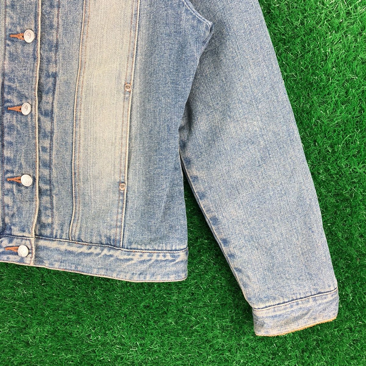 Vintage Vintage T&C Surf Design Denim Jacket Fleece Lining Size US XS / EU 42 / 0 - 3 Thumbnail