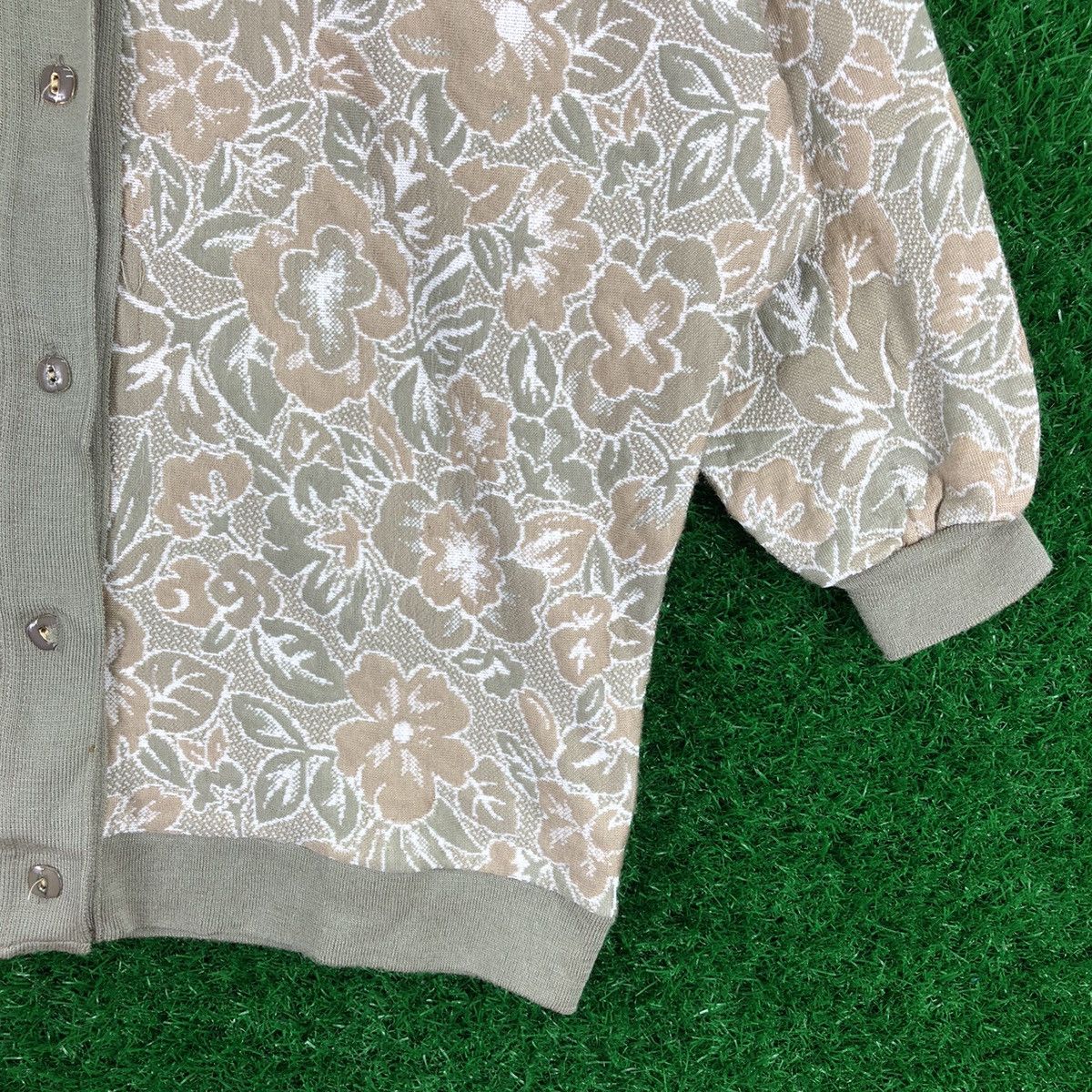Aran Isles Knitwear × Japanese Brand × Vintage Vintage 90's Polo Knit Shirt Button up Quarter Sleeve Size M / US 6-8 / IT 42-44 - 3 Thumbnail