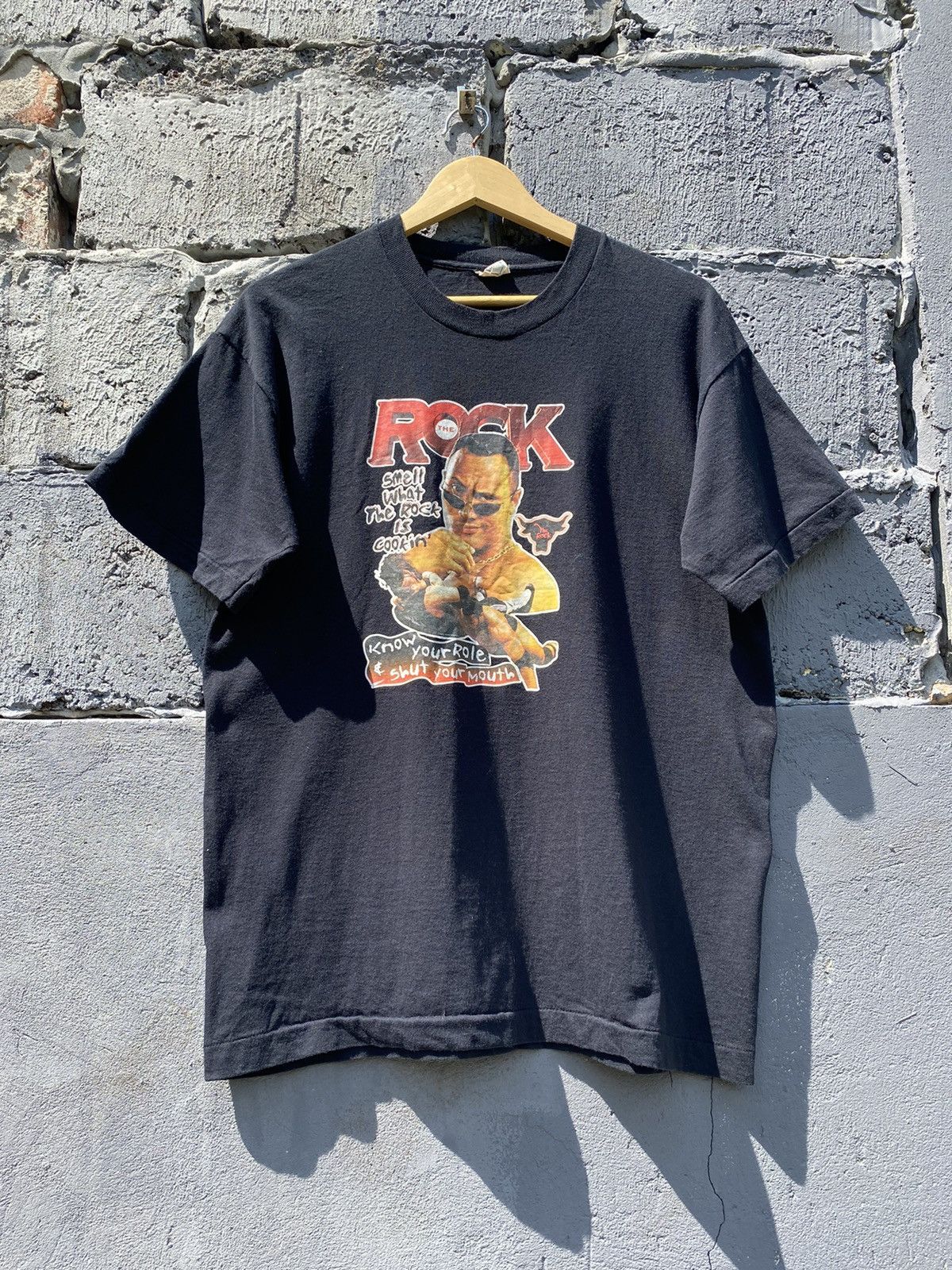 Band Tees × Vintage × WWF FREE SHIP‼️ Vintage 90s The Rock Dwayne Johnson Wrestling Tee Size US M / EU 48-50 / 2 - 4 Thumbnail