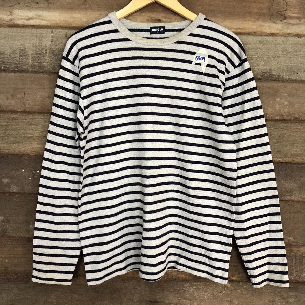 Uniqlo Uniqlo Stripe Black Grey Long vintage kurt cobain #5604 Size US M / EU 48-50 / 2 - 8 Thumbnail