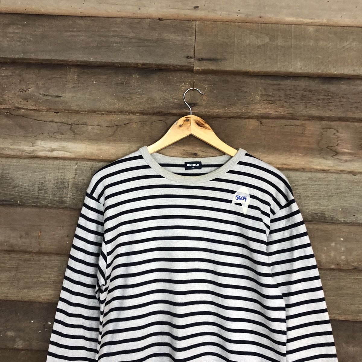 Uniqlo Uniqlo Stripe Black Grey Long vintage kurt cobain #5604 Size US M / EU 48-50 / 2 - 2 Thumbnail