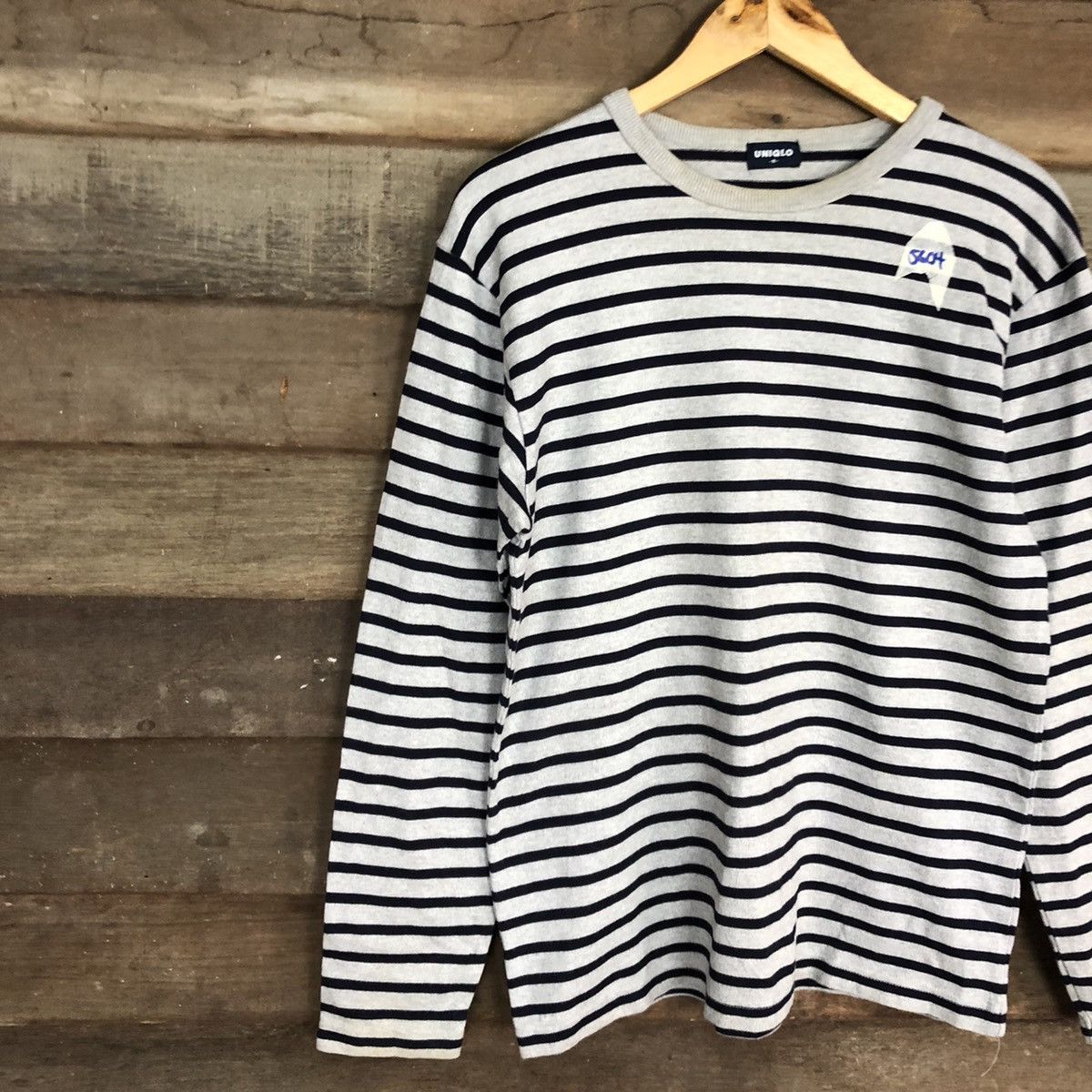 Uniqlo Uniqlo Stripe Black Grey Long vintage kurt cobain #5604 Size US M / EU 48-50 / 2 - 7 Thumbnail