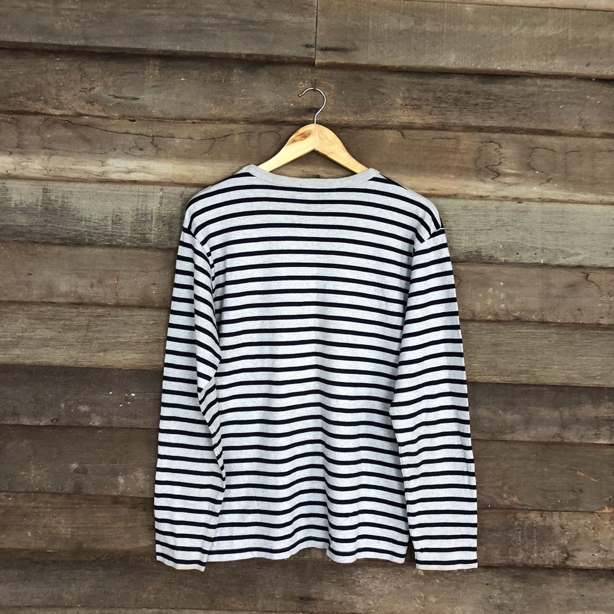 Uniqlo Uniqlo Stripe Black Grey Long vintage kurt cobain #5604 Size US M / EU 48-50 / 2 - 12 Thumbnail