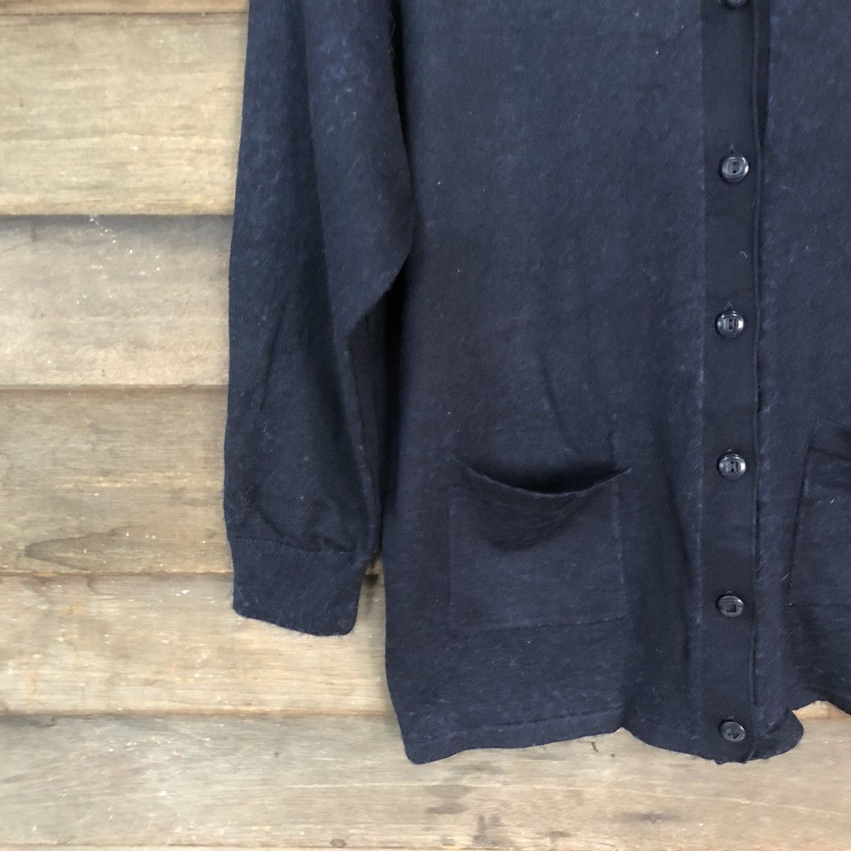 Vintage Whisel Dark Blue vintage Cardigan Knitwear #5535 Size US M / EU 48-50 / 2 - 4 Thumbnail