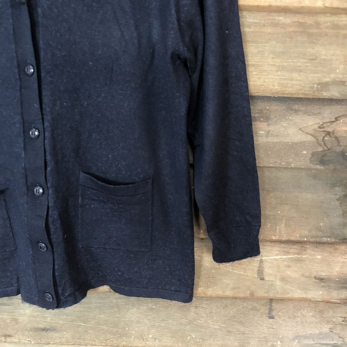 Vintage Whisel Dark Blue vintage Cardigan Knitwear #5535 Size US M / EU 48-50 / 2 - 5 Thumbnail