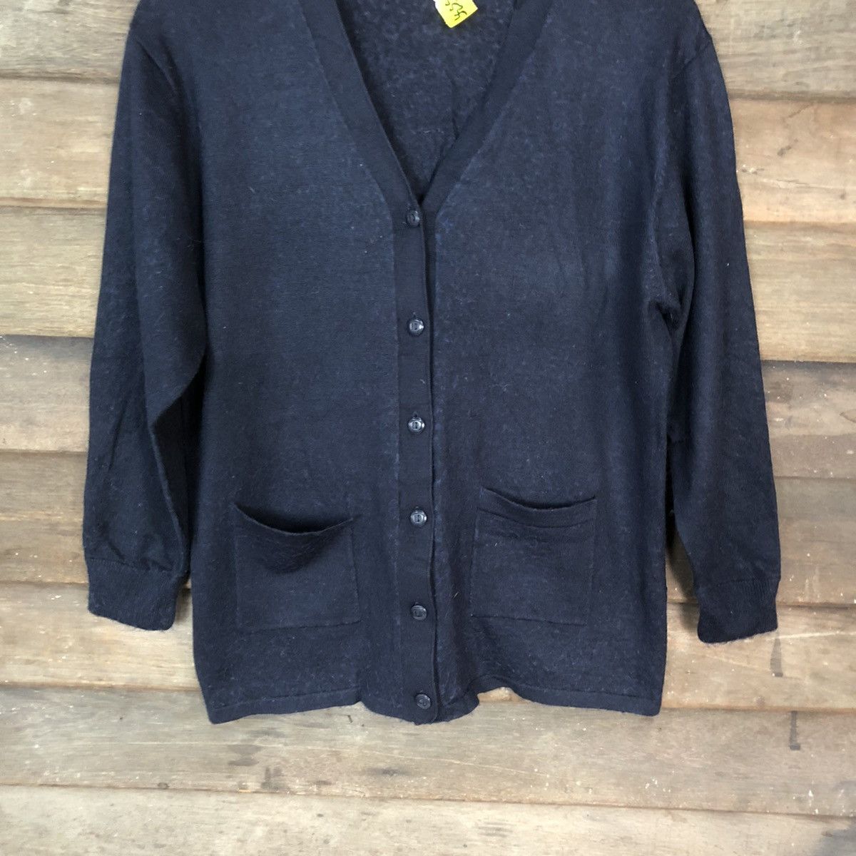 Vintage Whisel Dark Blue vintage Cardigan Knitwear #5535 Size US M / EU 48-50 / 2 - 3 Thumbnail