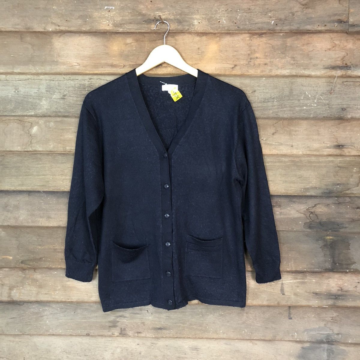 Whisel Dark Blue vintage Cardigan Knitwear #5535